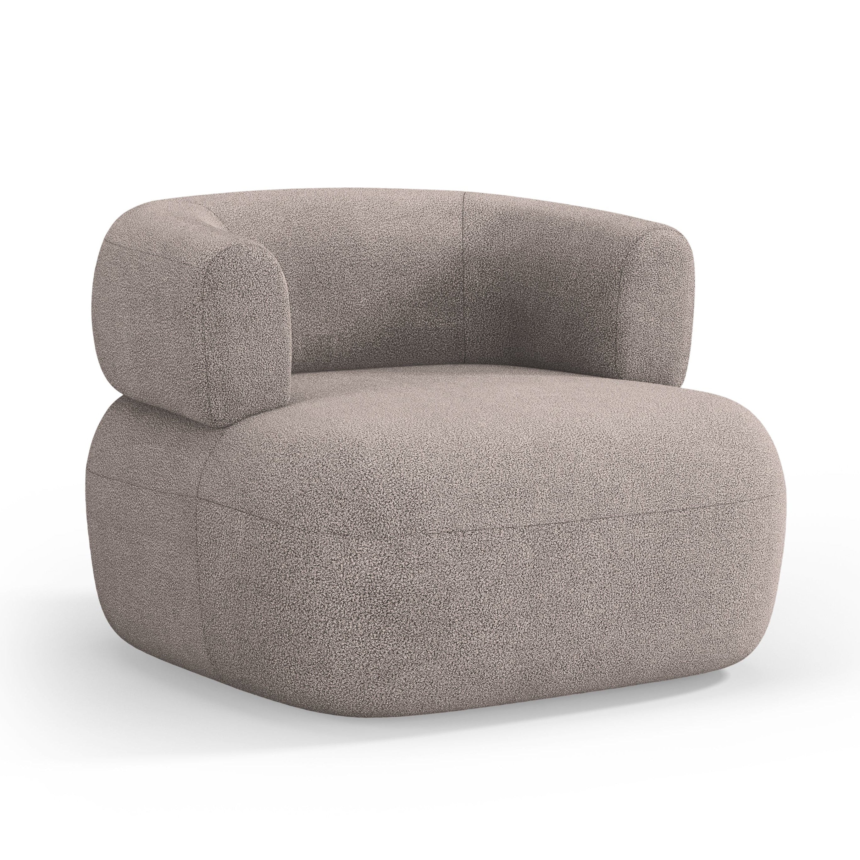 Fotel JENNY jasny brązowy boucle – Micadoni
