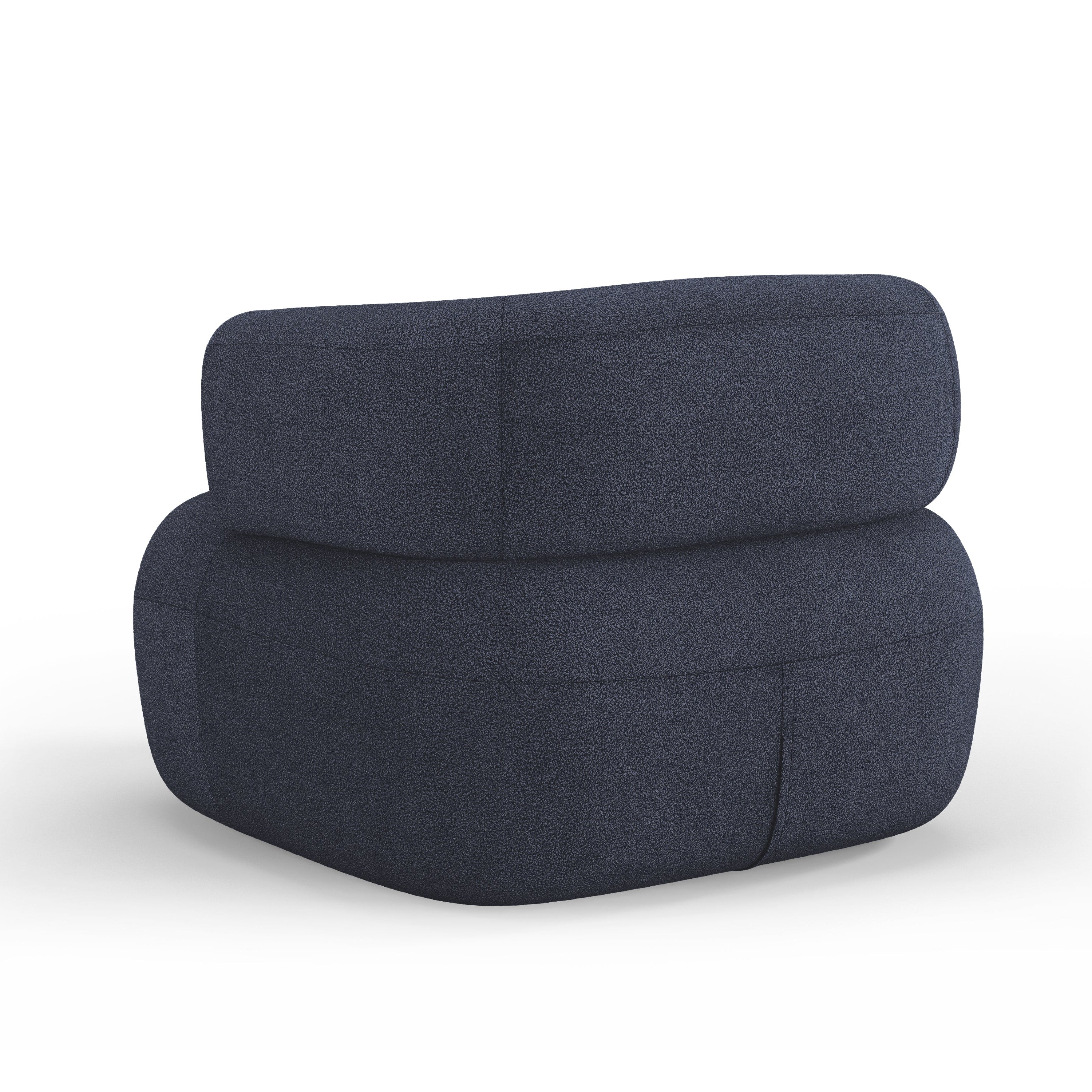 Fotel JENNY ciemny niebieski boucle – Micadoni