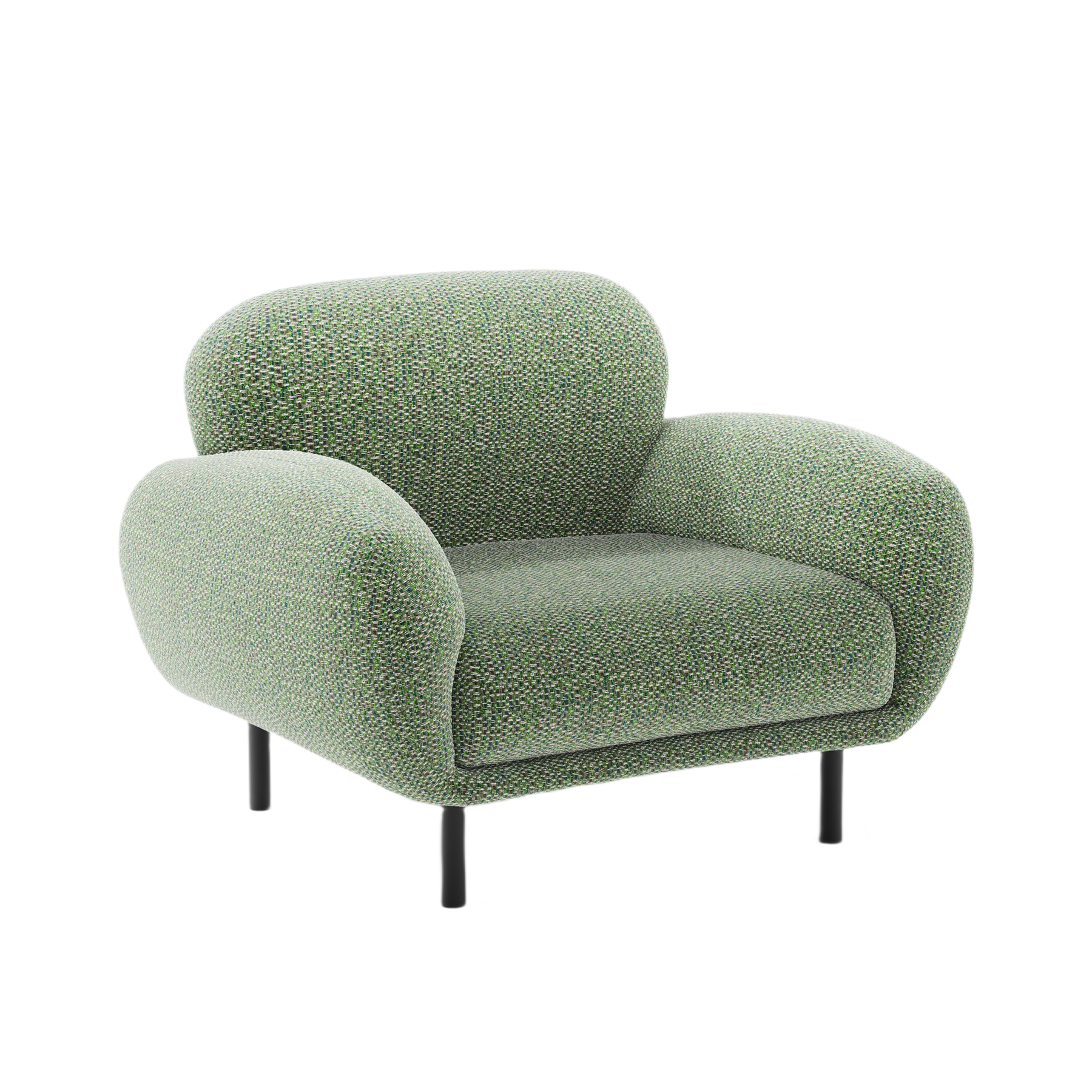 POPPY green chenille armchair