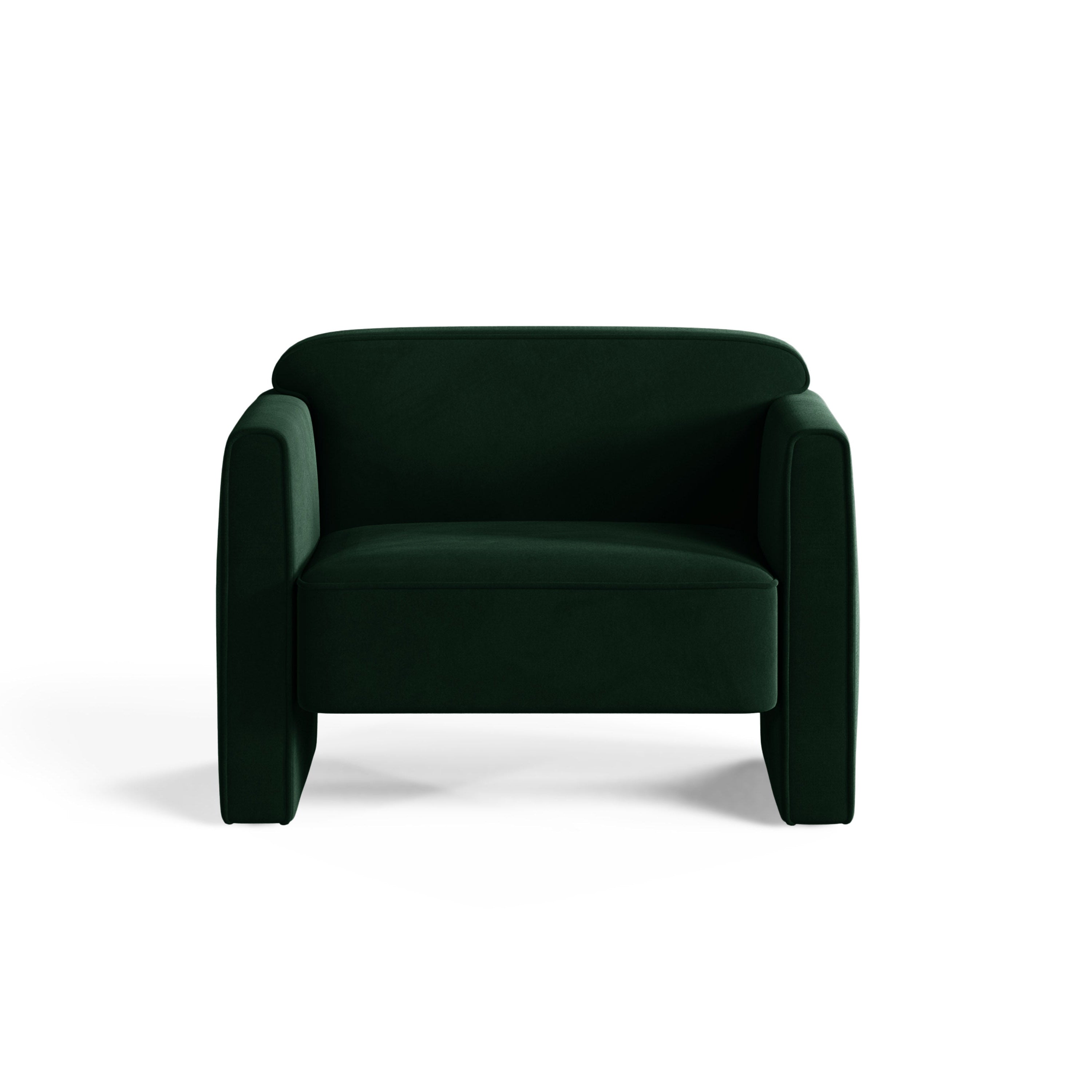 Velvet Armchair ABBY in Bottle Green