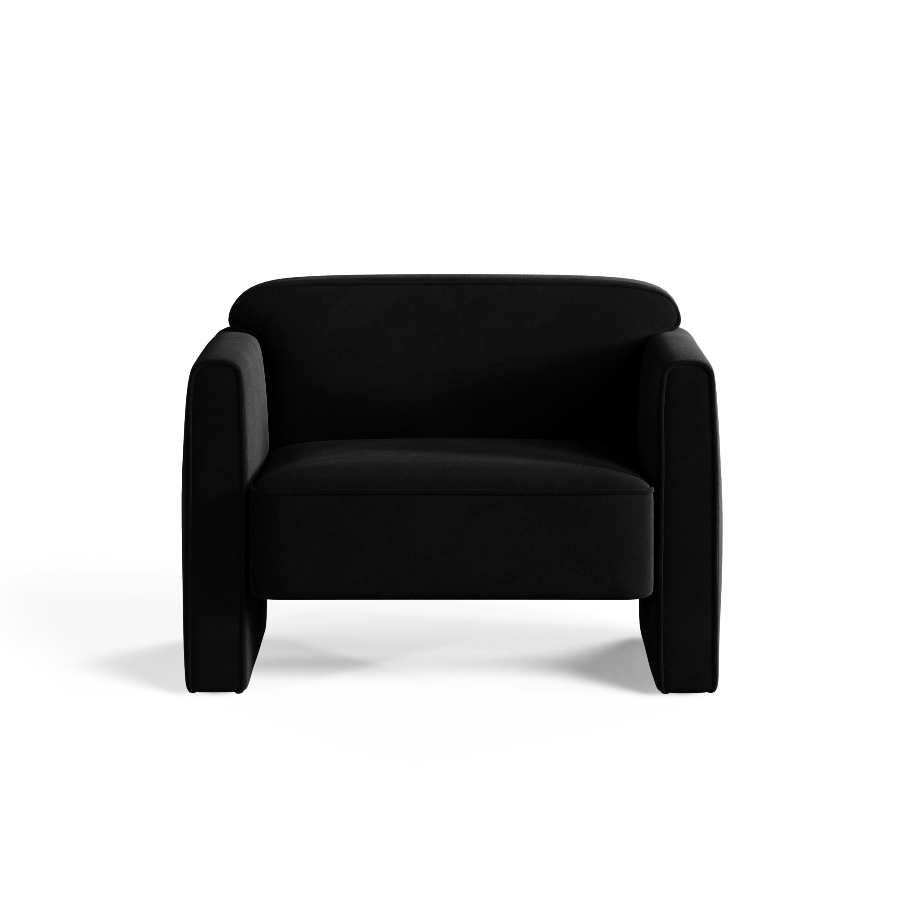 Black Velvet Armchair ABBY