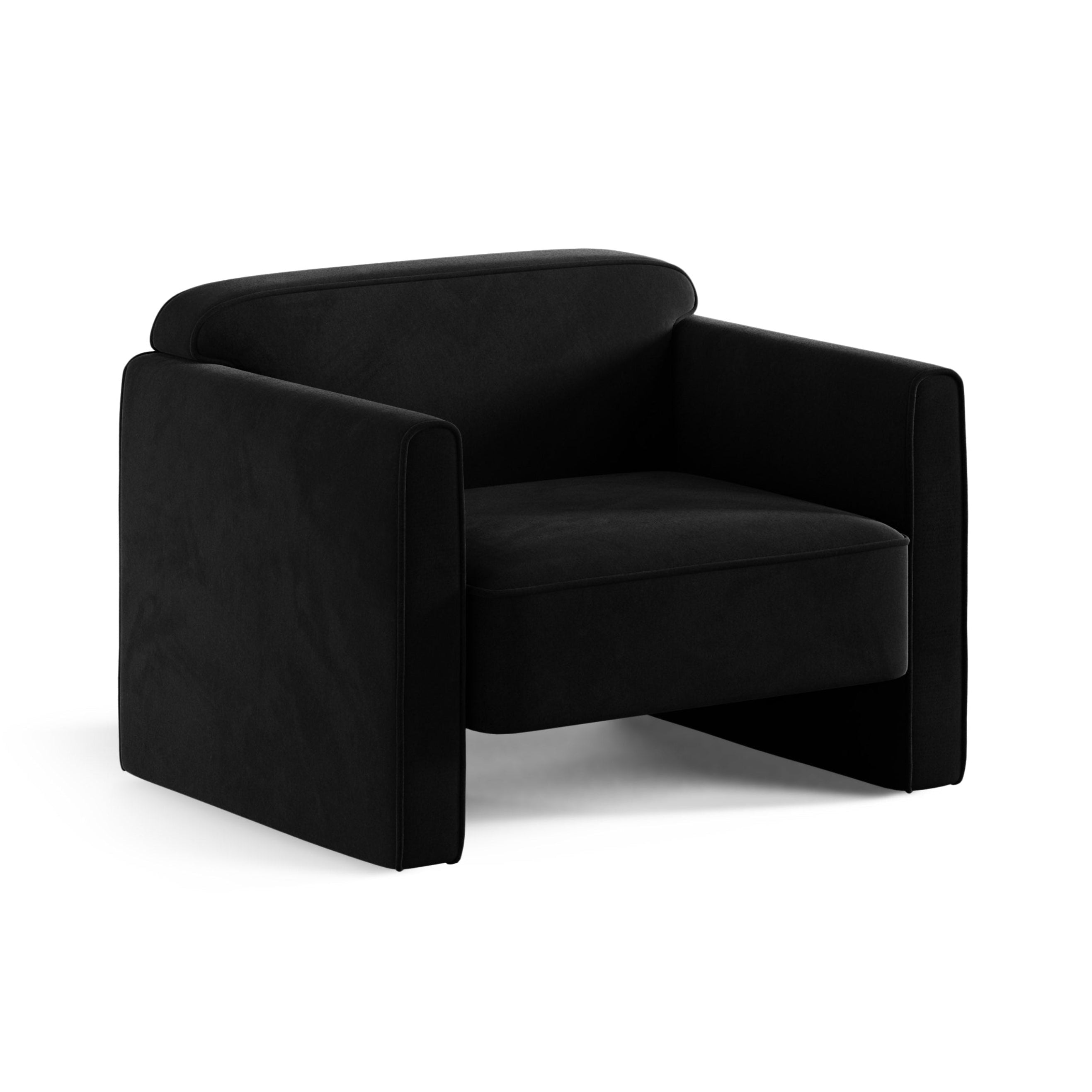 Black Velvet Armchair ABBY