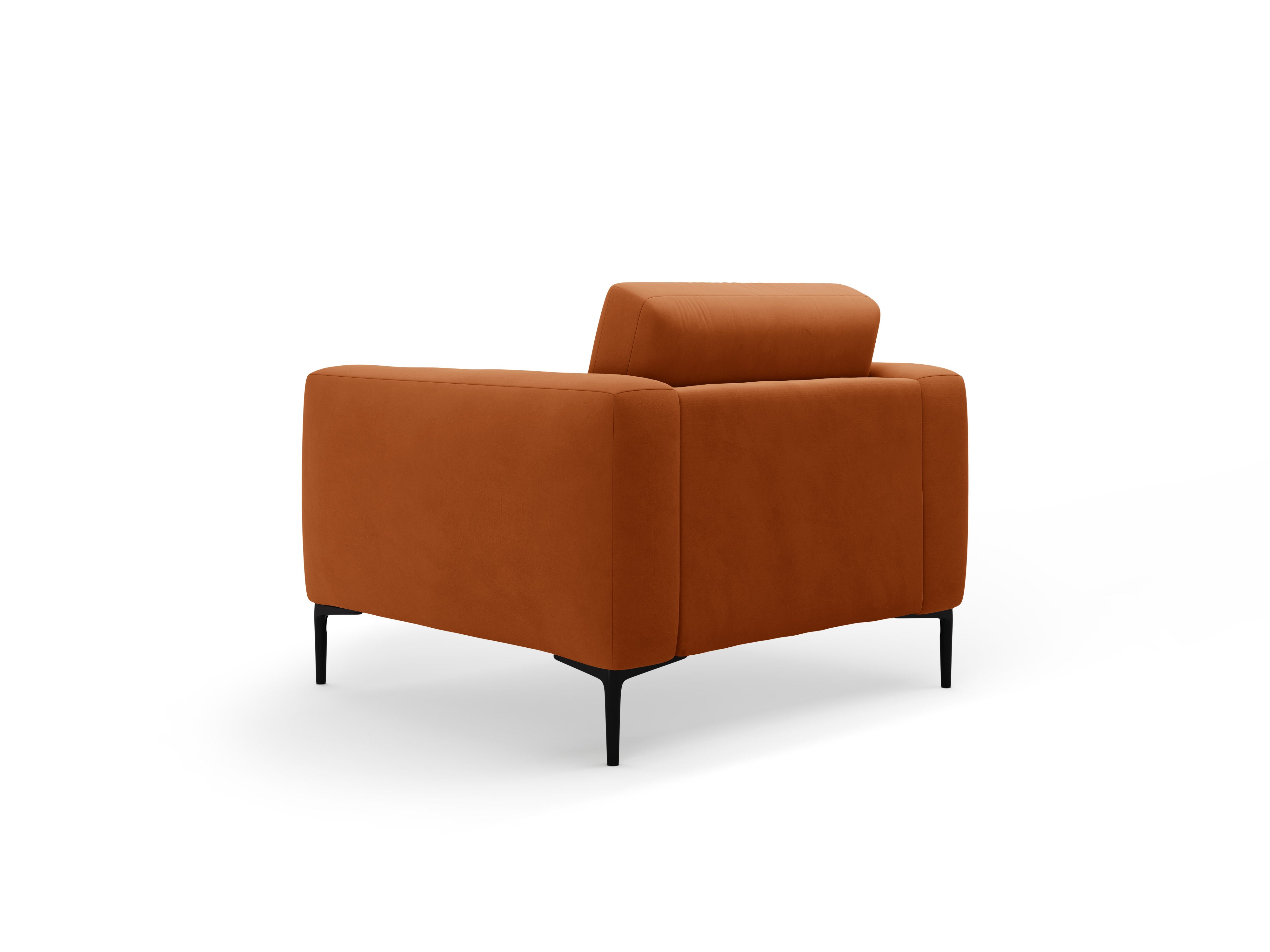 Velvet armchair BEMY terracotta