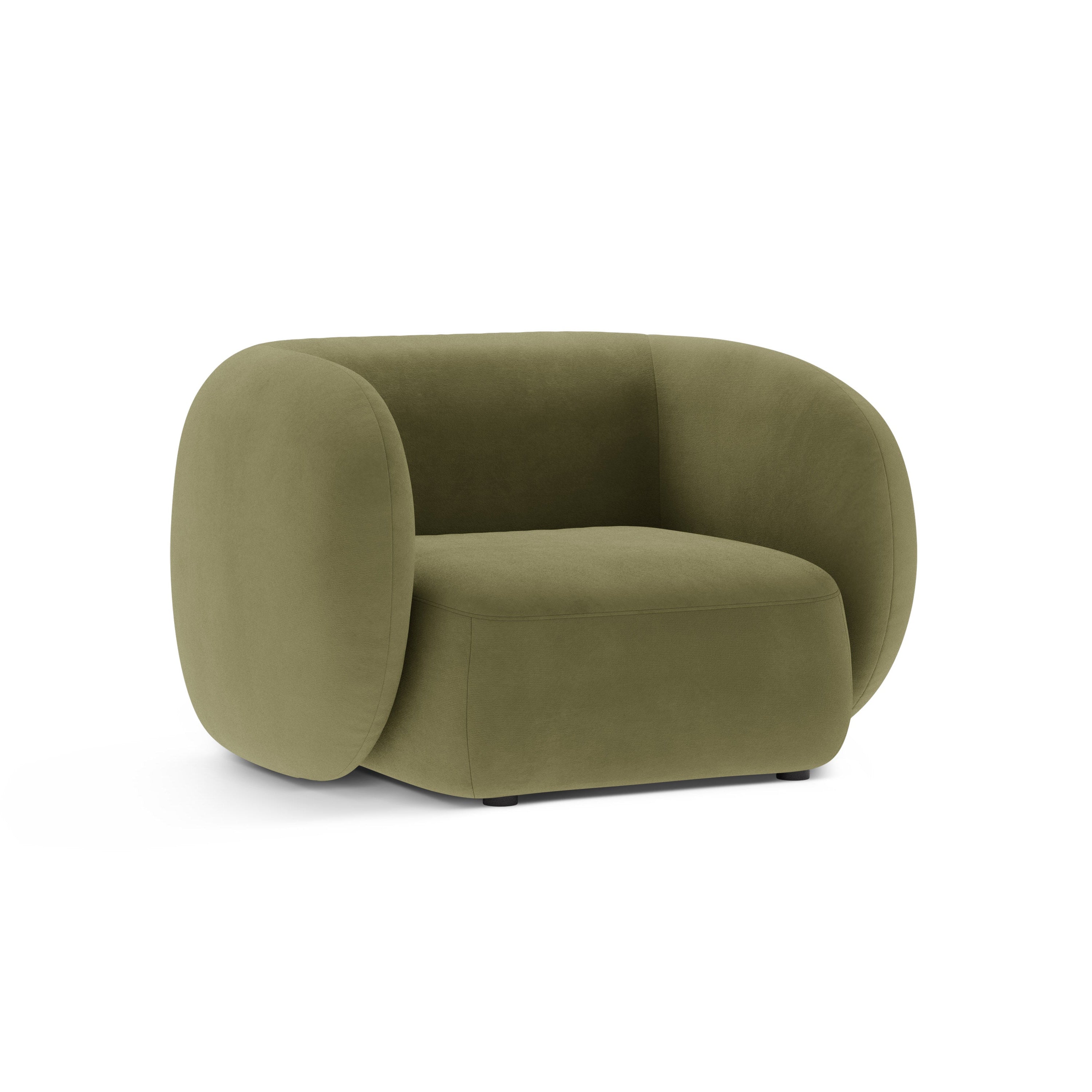 Velvet armchair KATE green