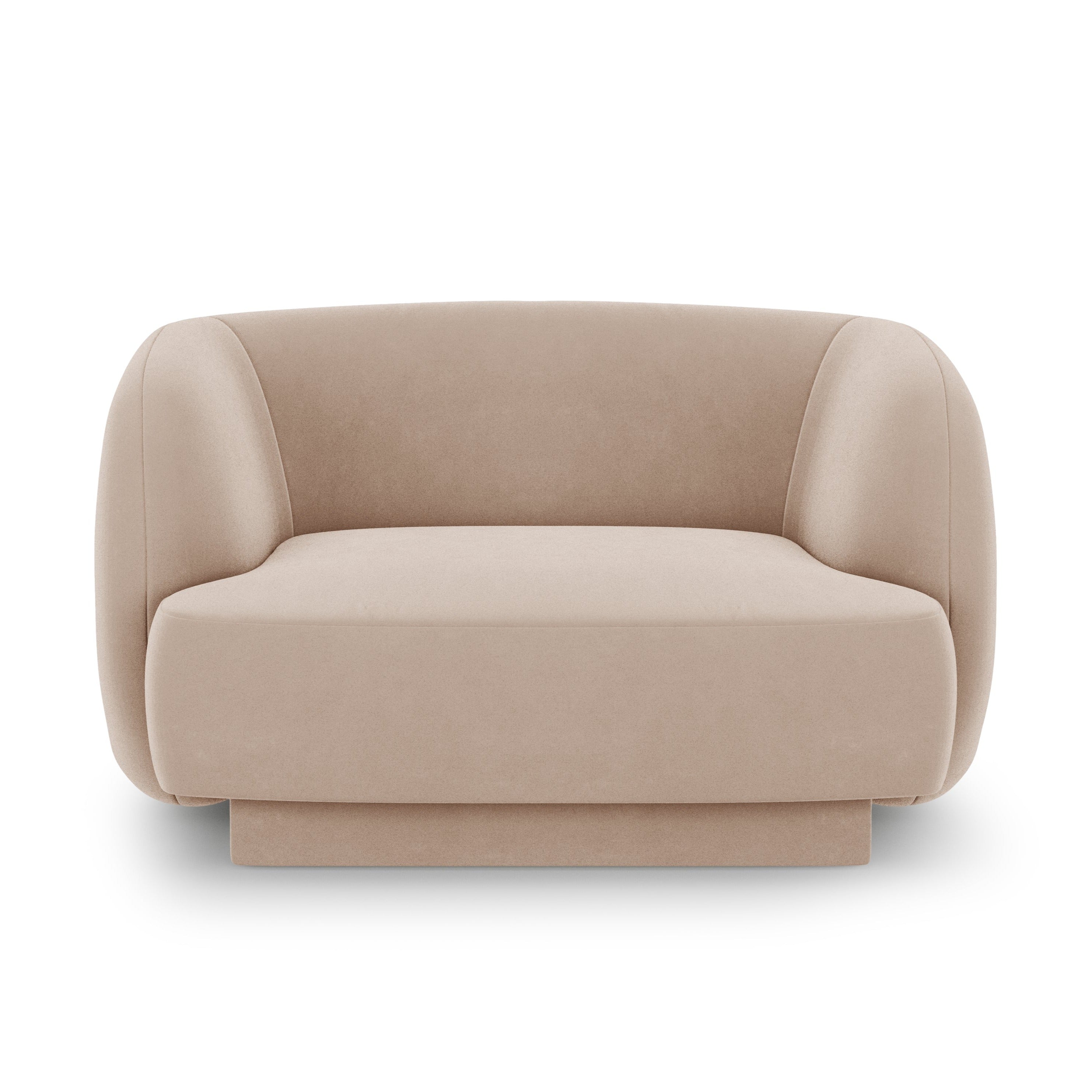 Fotel aksamitny MILEY cappuccino – Micadoni