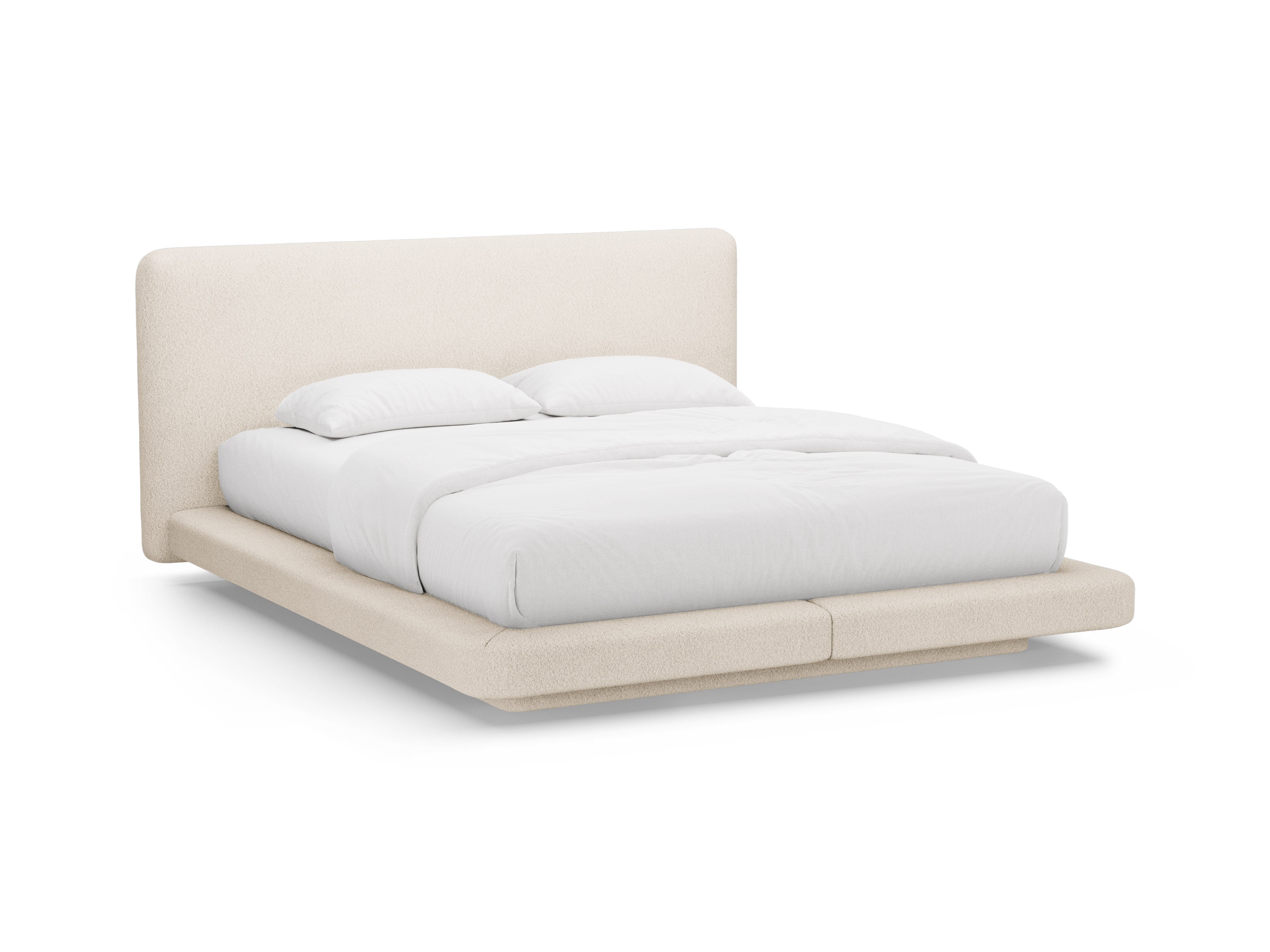 Łóżko LINEA beżowy boucle – Micadoni