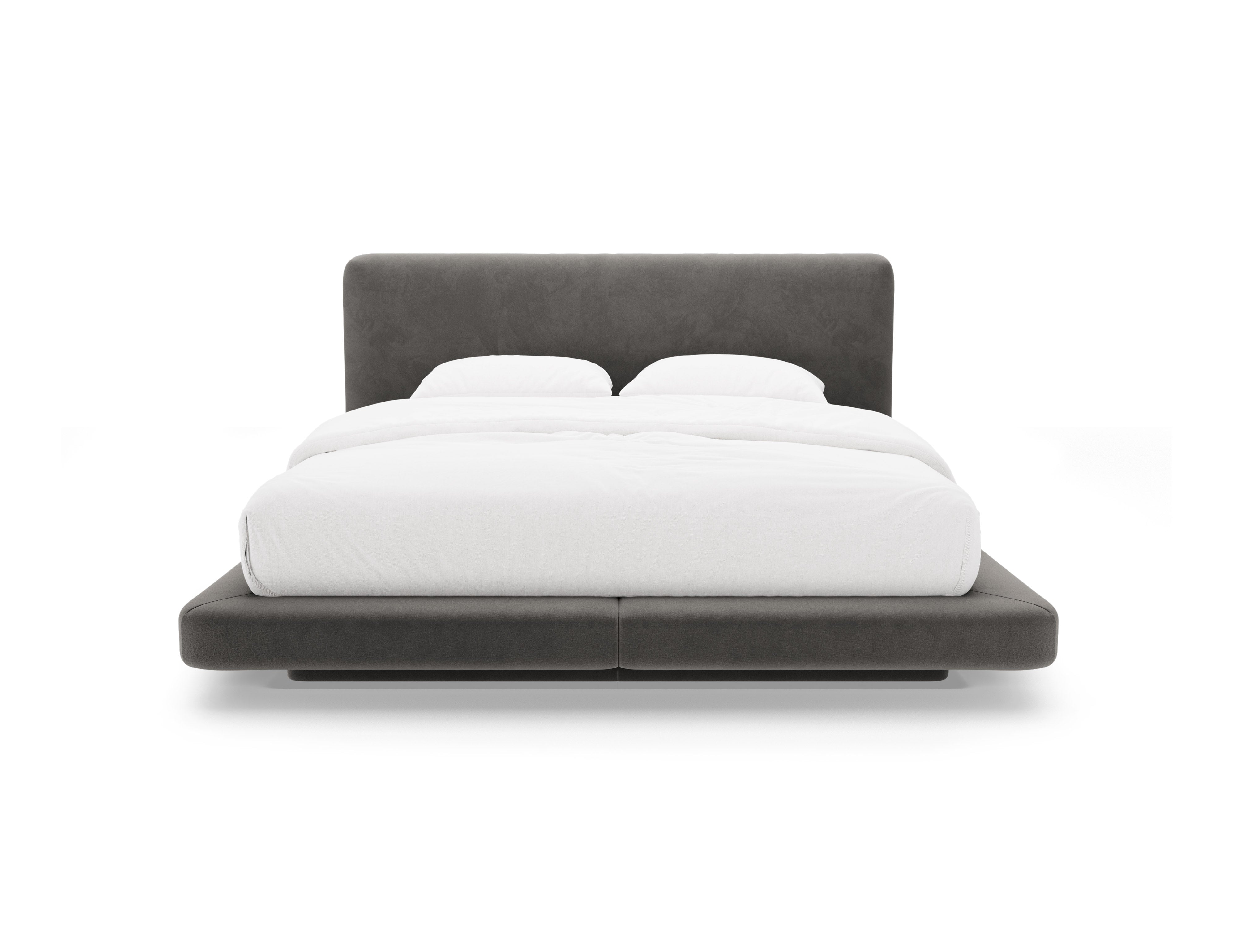 LINEA Velvet Bed Dark Gray