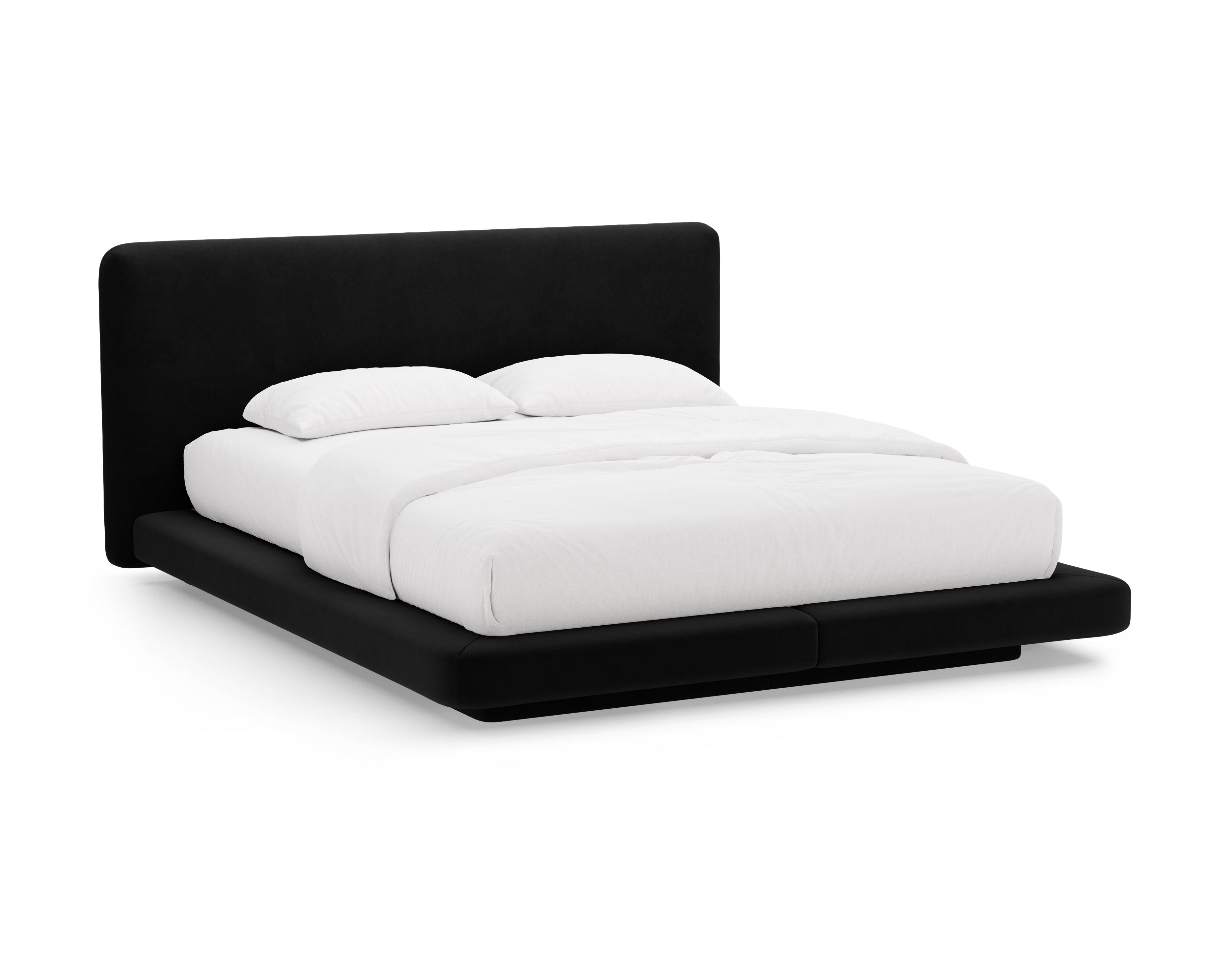 LINEA Velvet Bed Black
