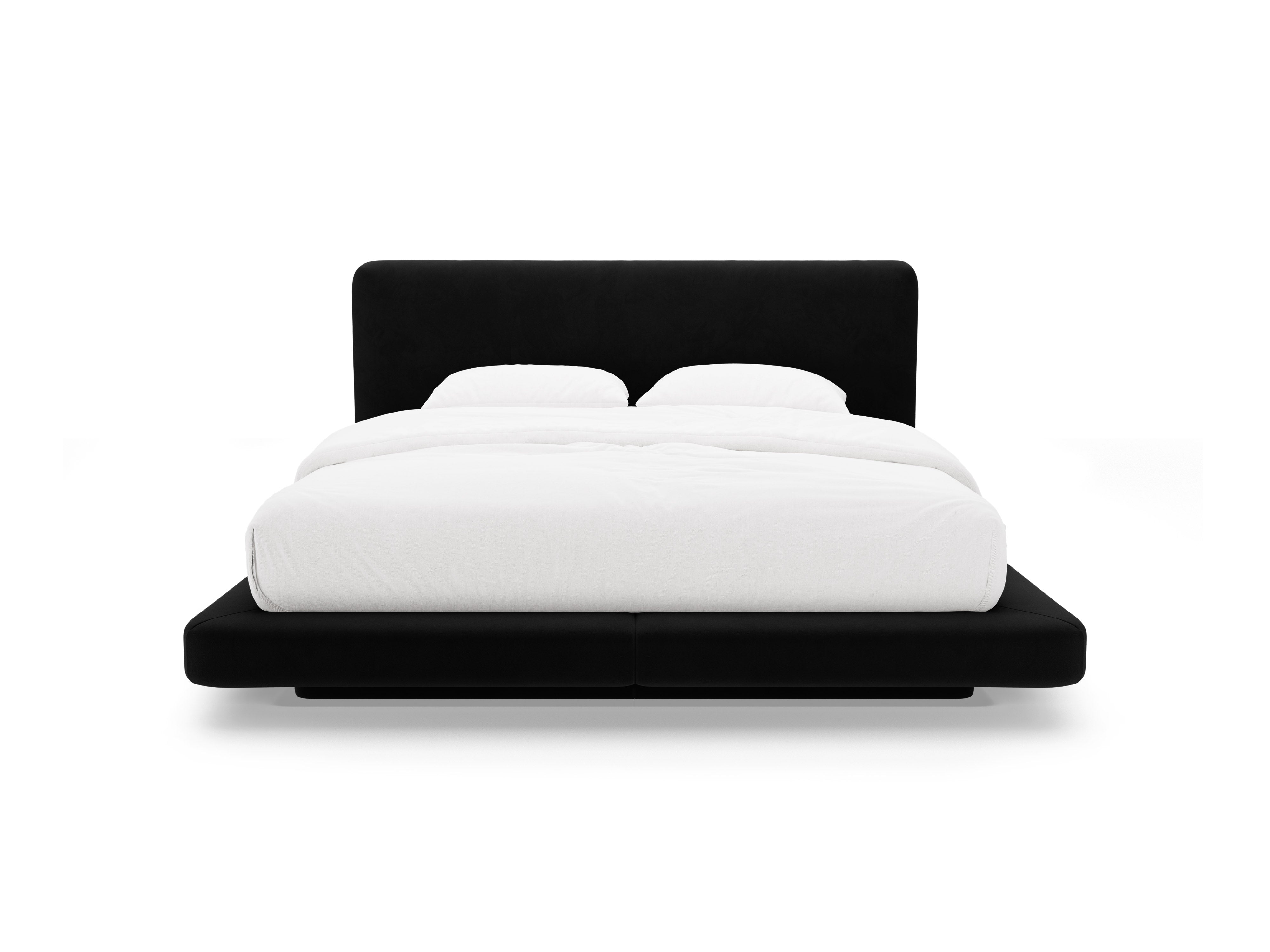 LINEA Velvet Bed Black