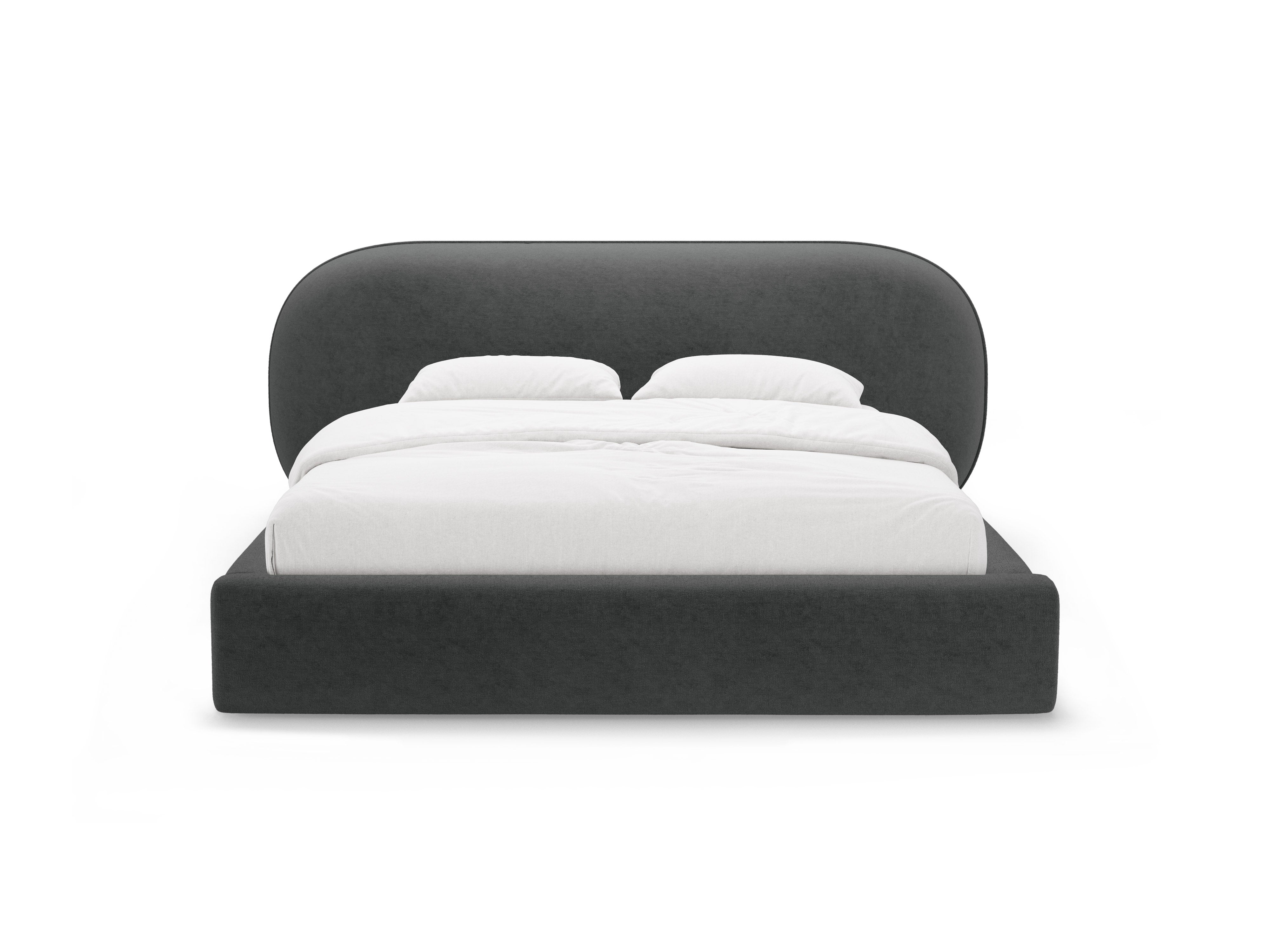 OVALO Bed Dark Gray Chenille