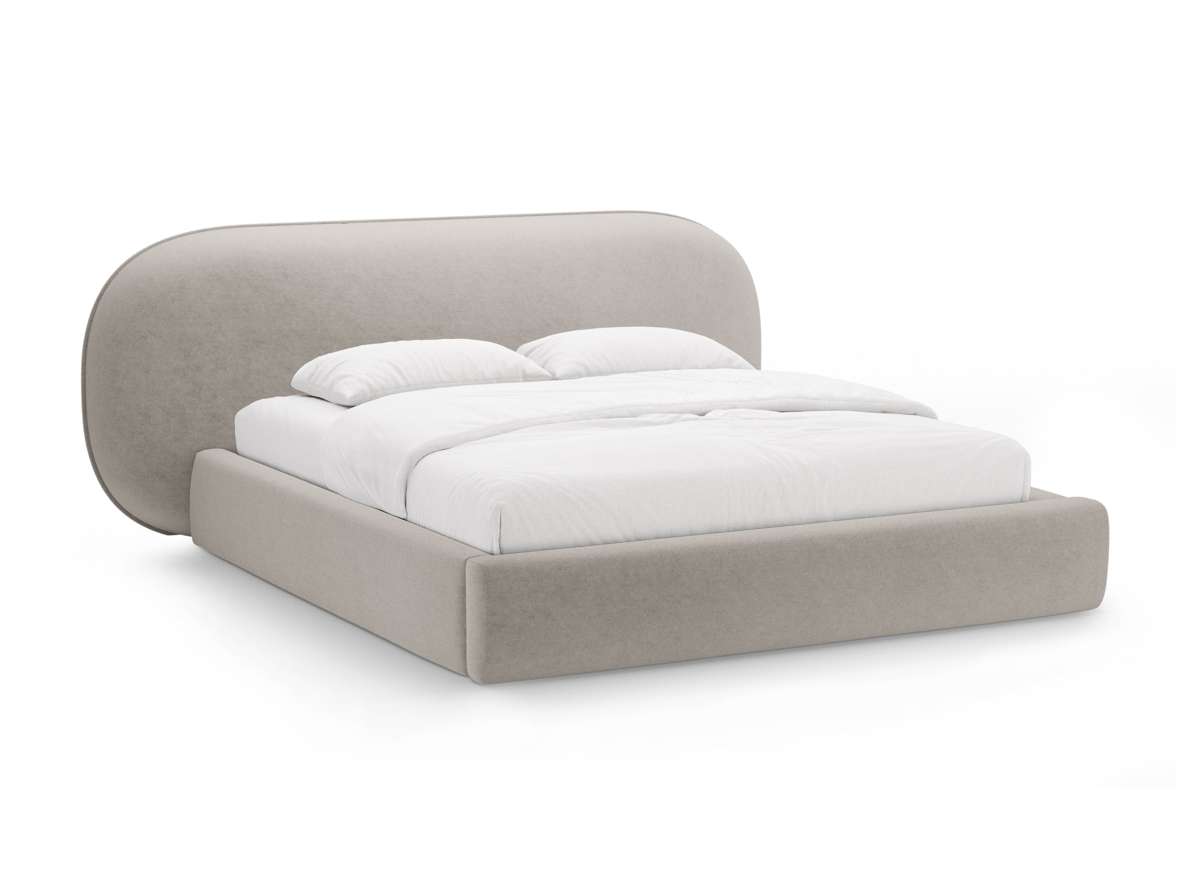 OVALO Bed Beige Chenille