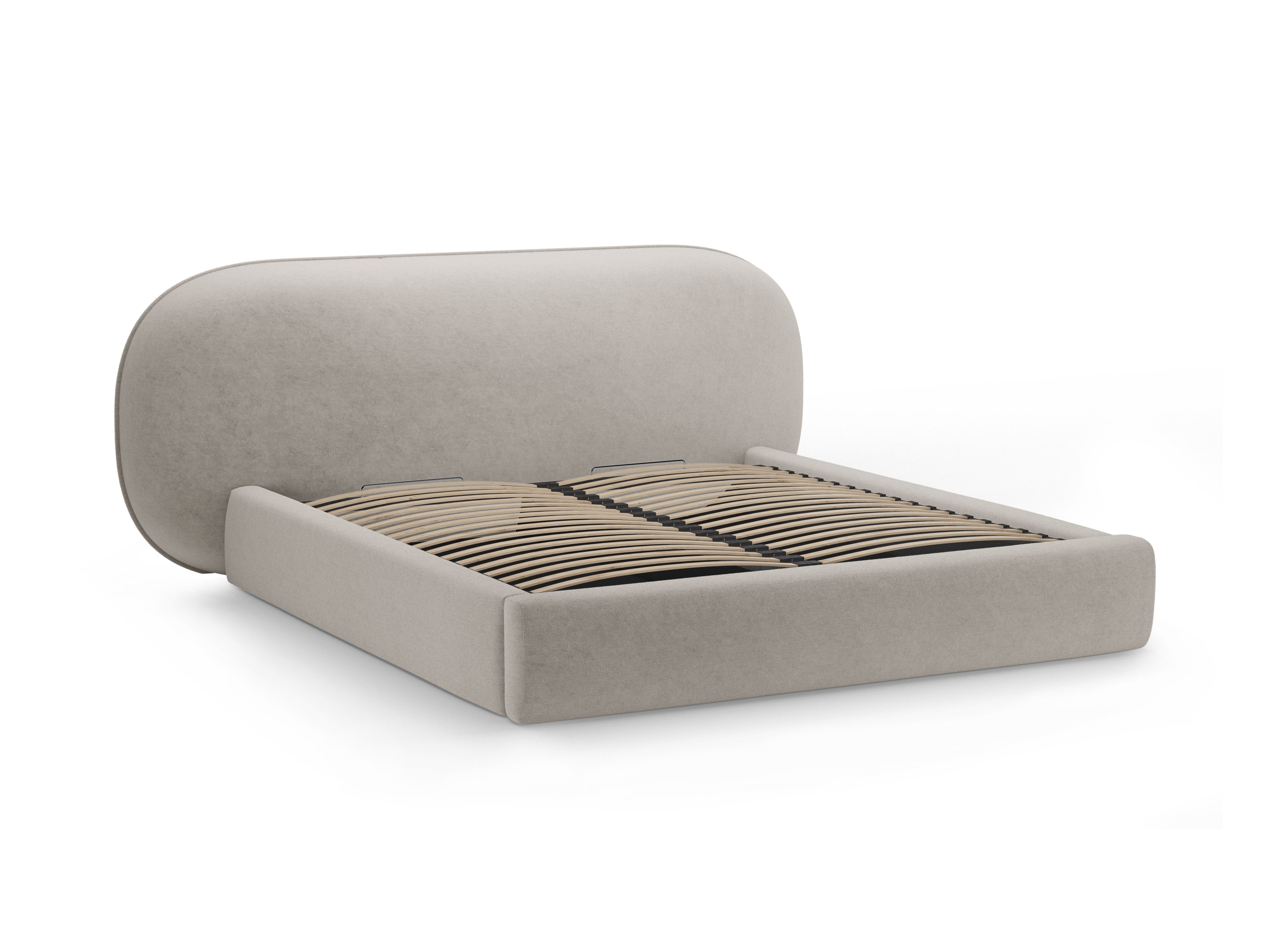 OVALO Bed Beige Chenille