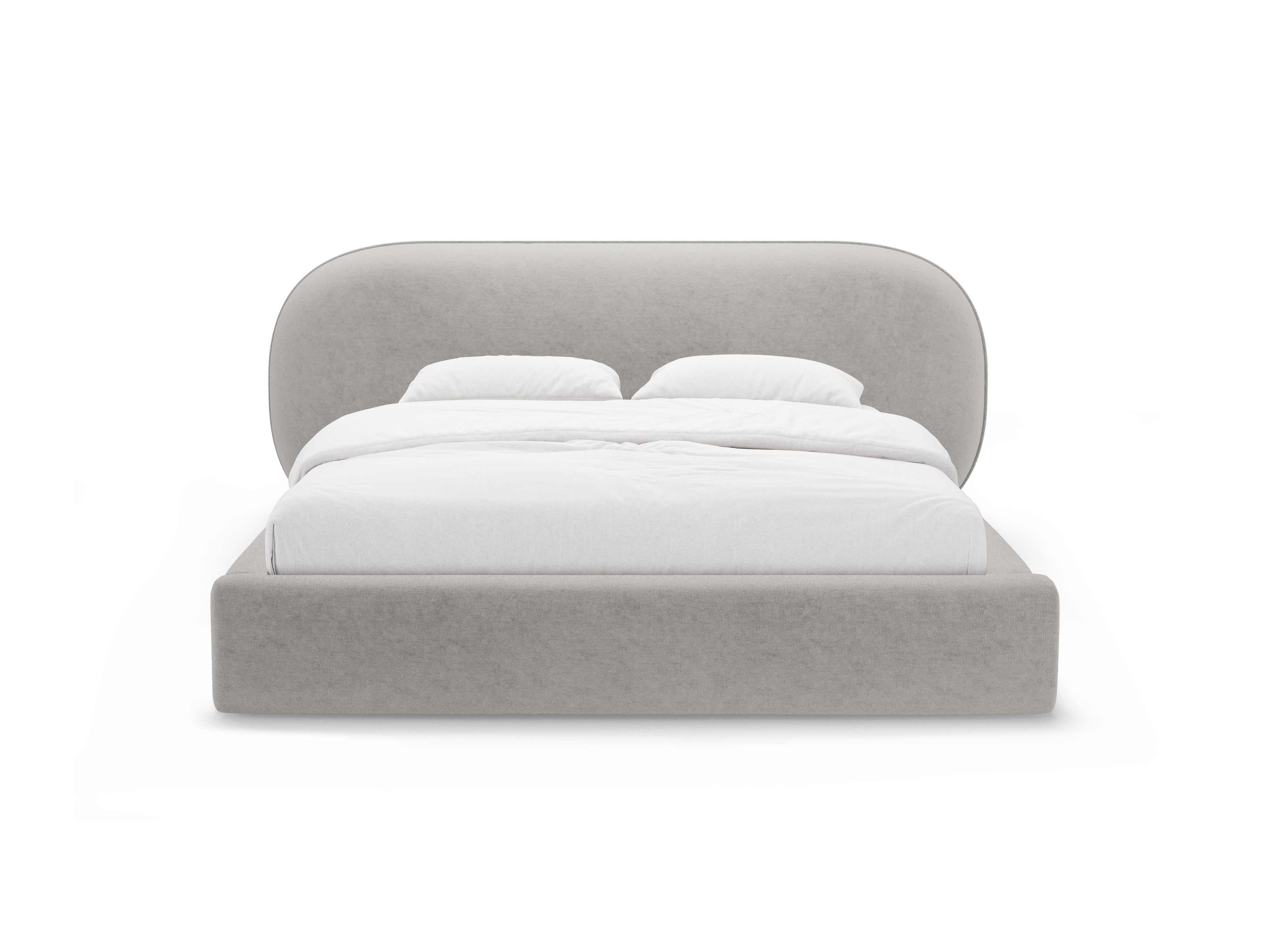 OVALO bed light gray chenille