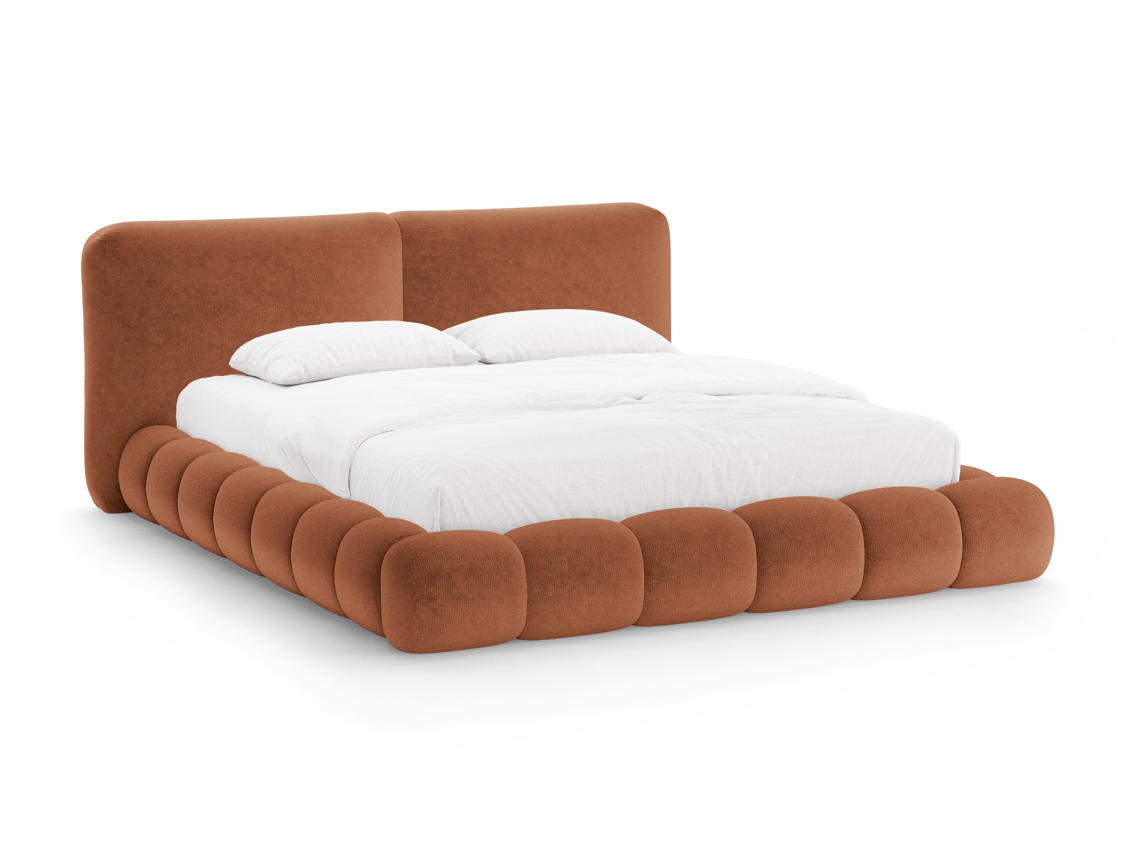 SOLANGE Bed Terracotta Chenille