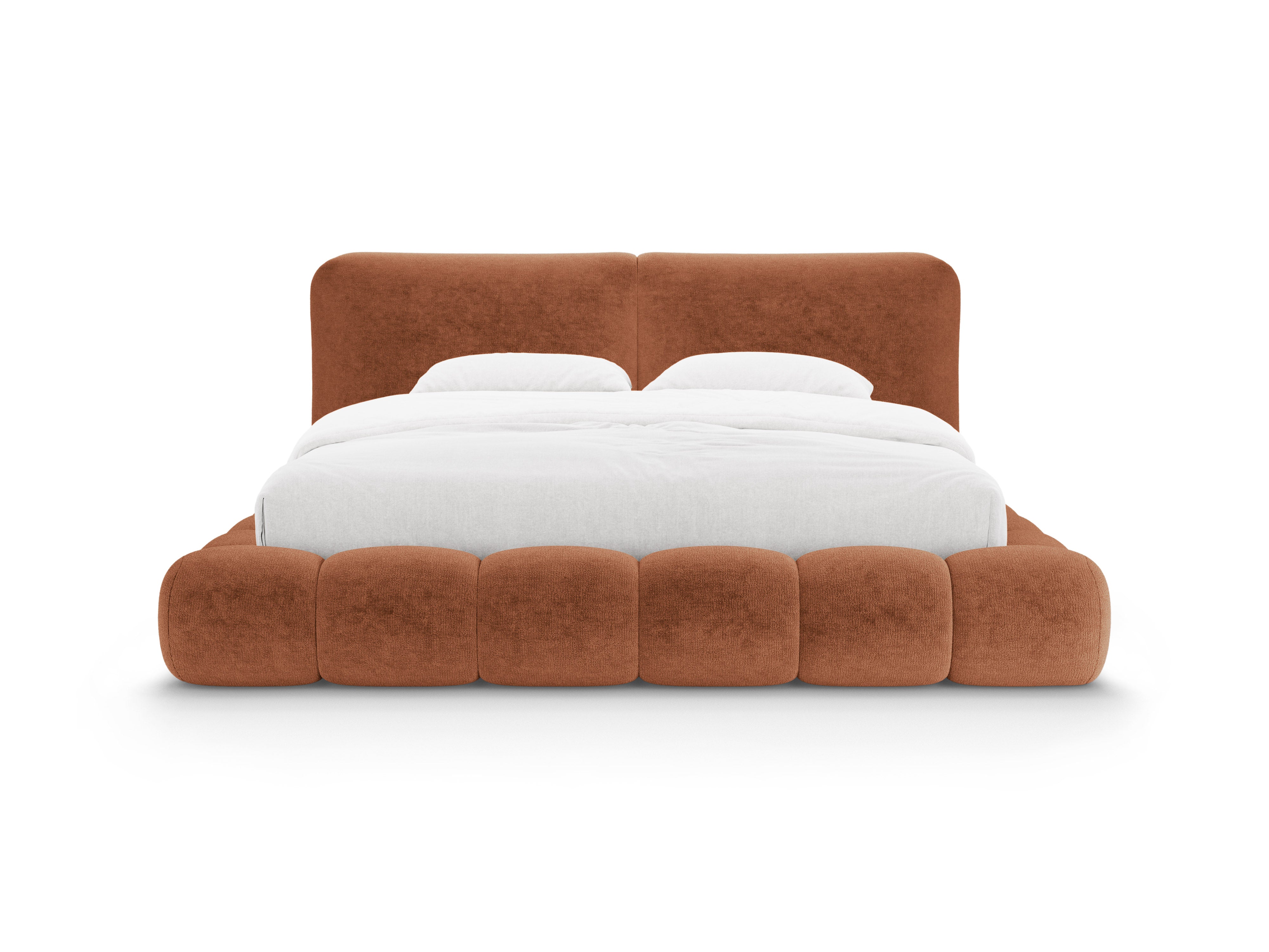 SOLANGE Bed Terracotta Chenille