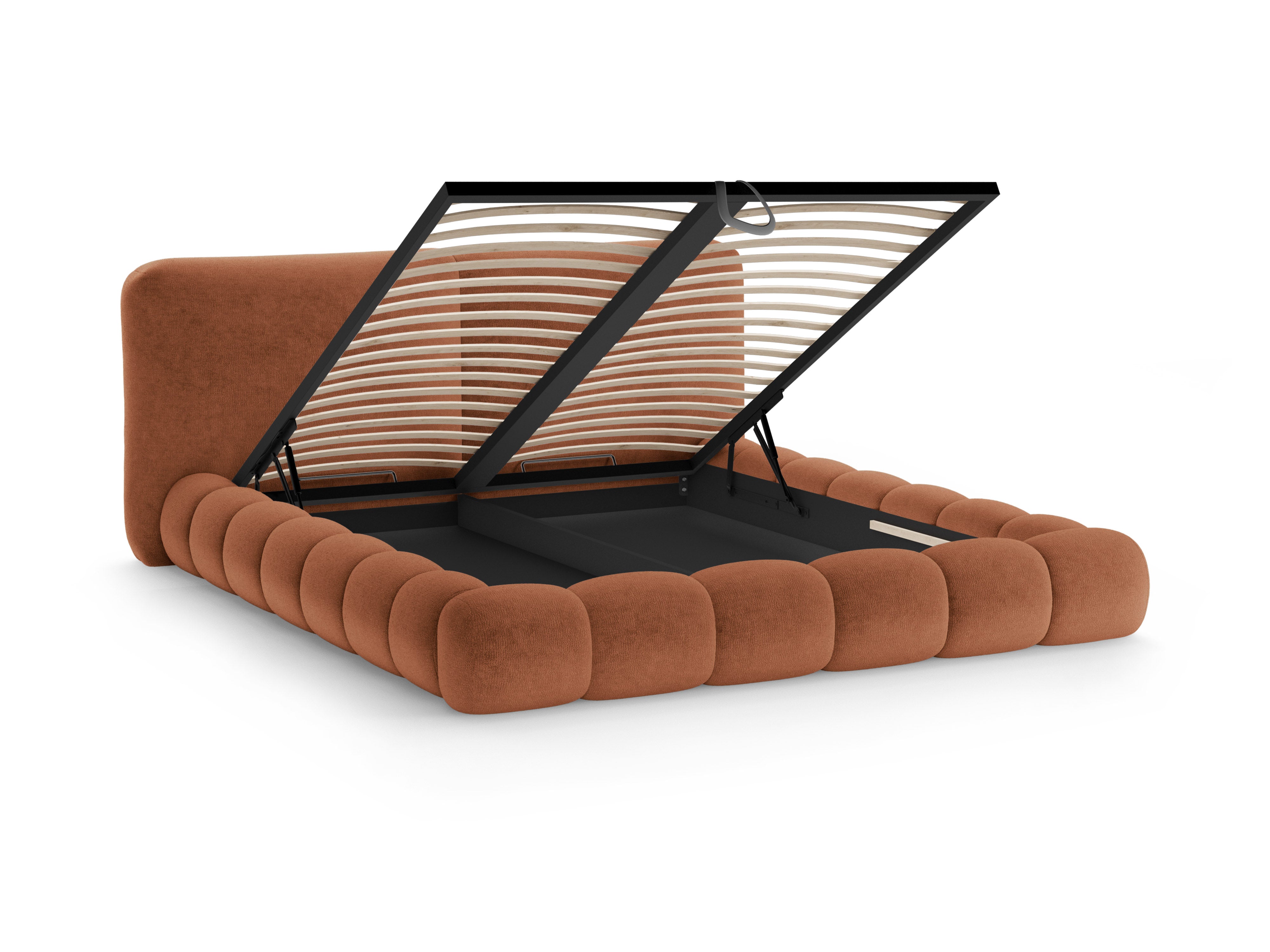 SOLANGE Bed Terracotta Chenille