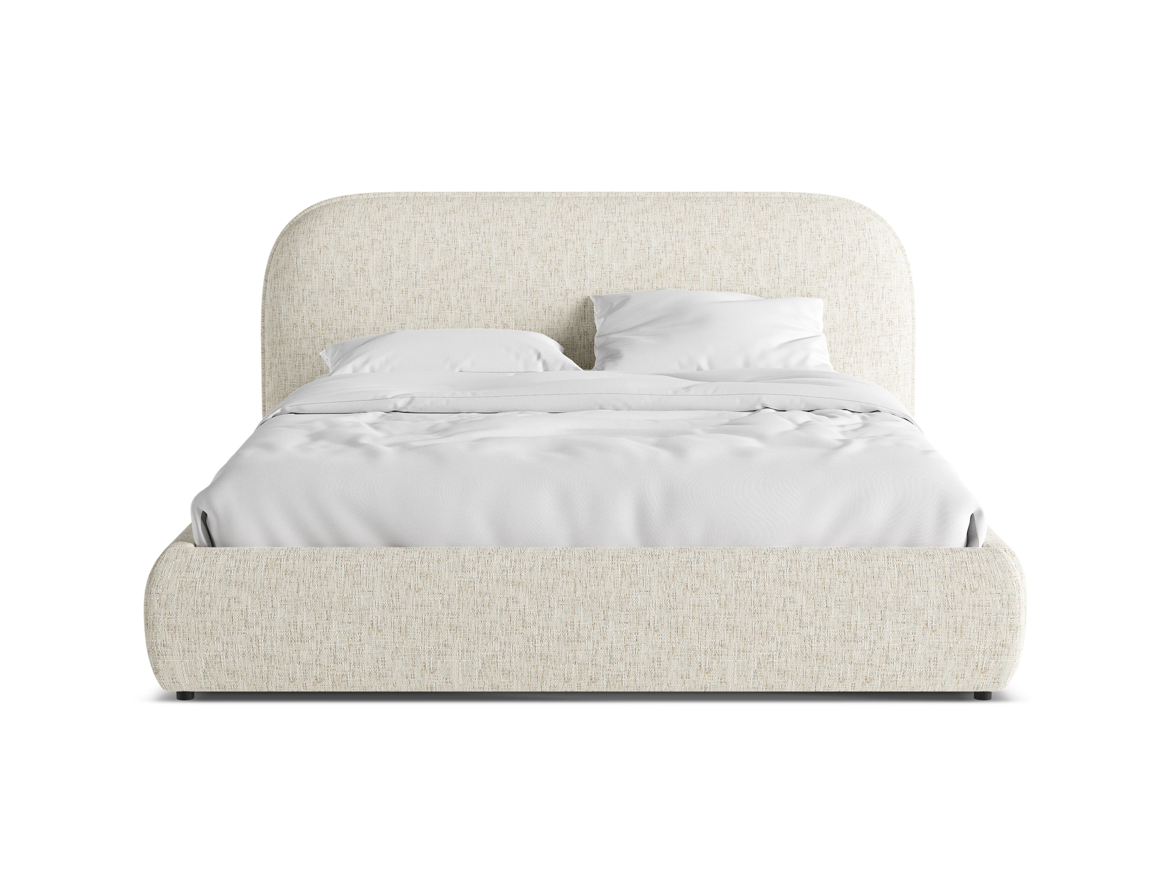 MURADA Bed Gray Beige Mélange Chenille