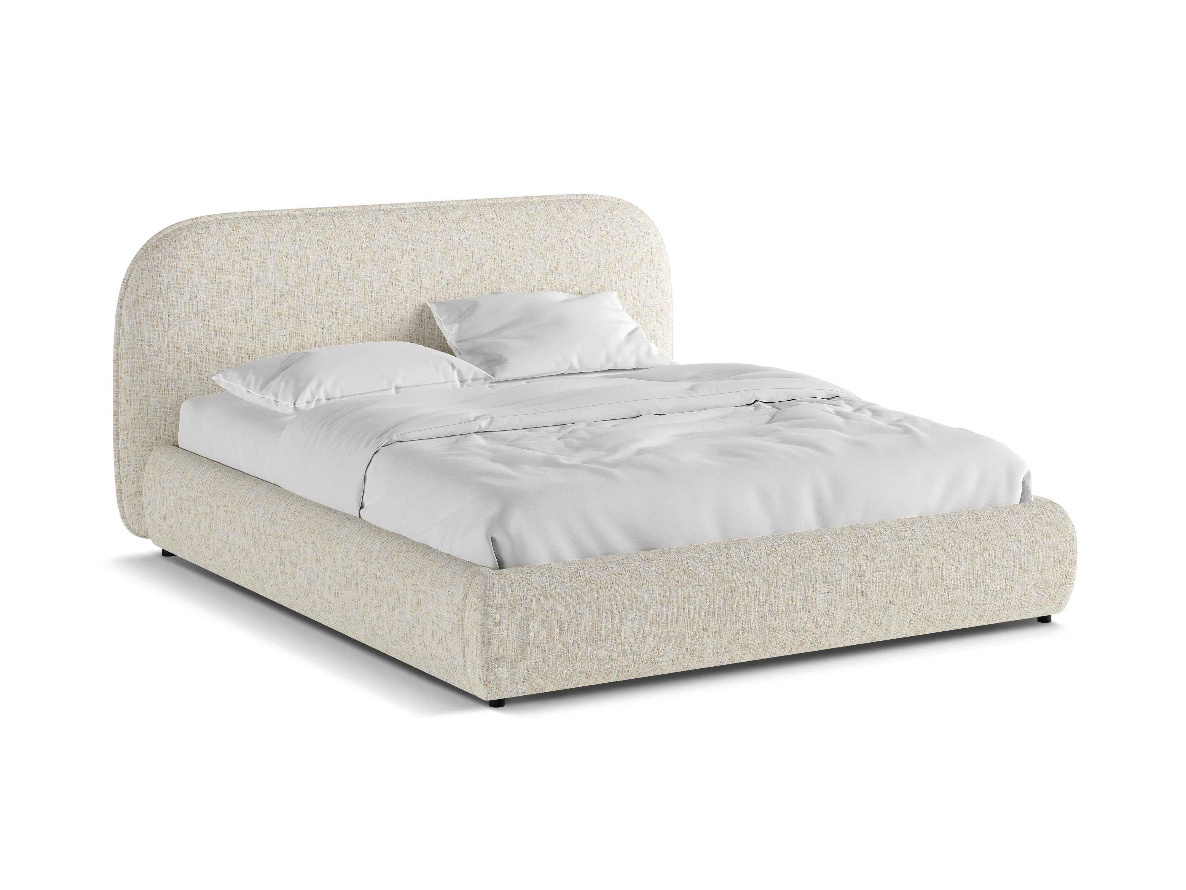 MURADA Bed Gray Beige Mélange Chenille
