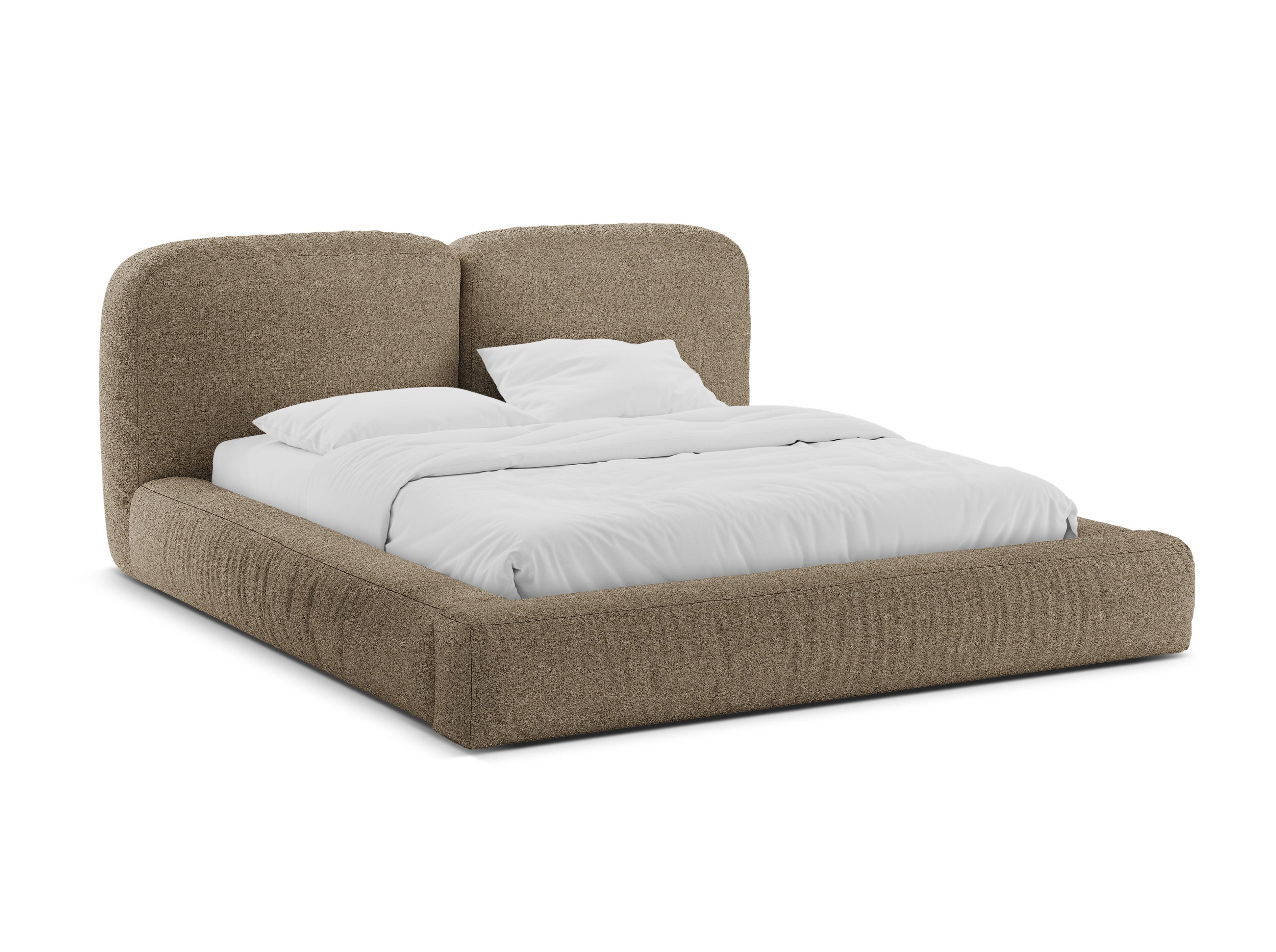 Łóżko MARTINA cappuccino boucle – Micadoni