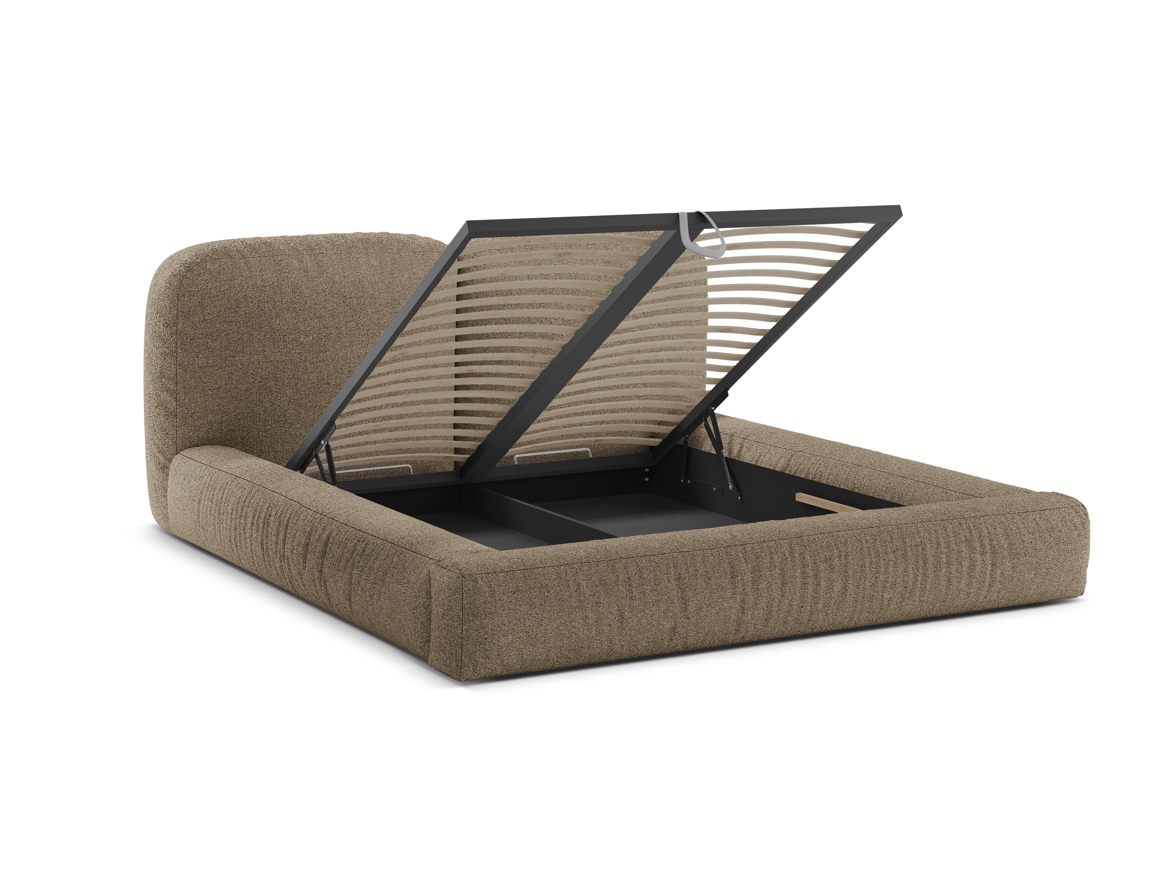 Łóżko MARTINA cappuccino boucle – Micadoni
