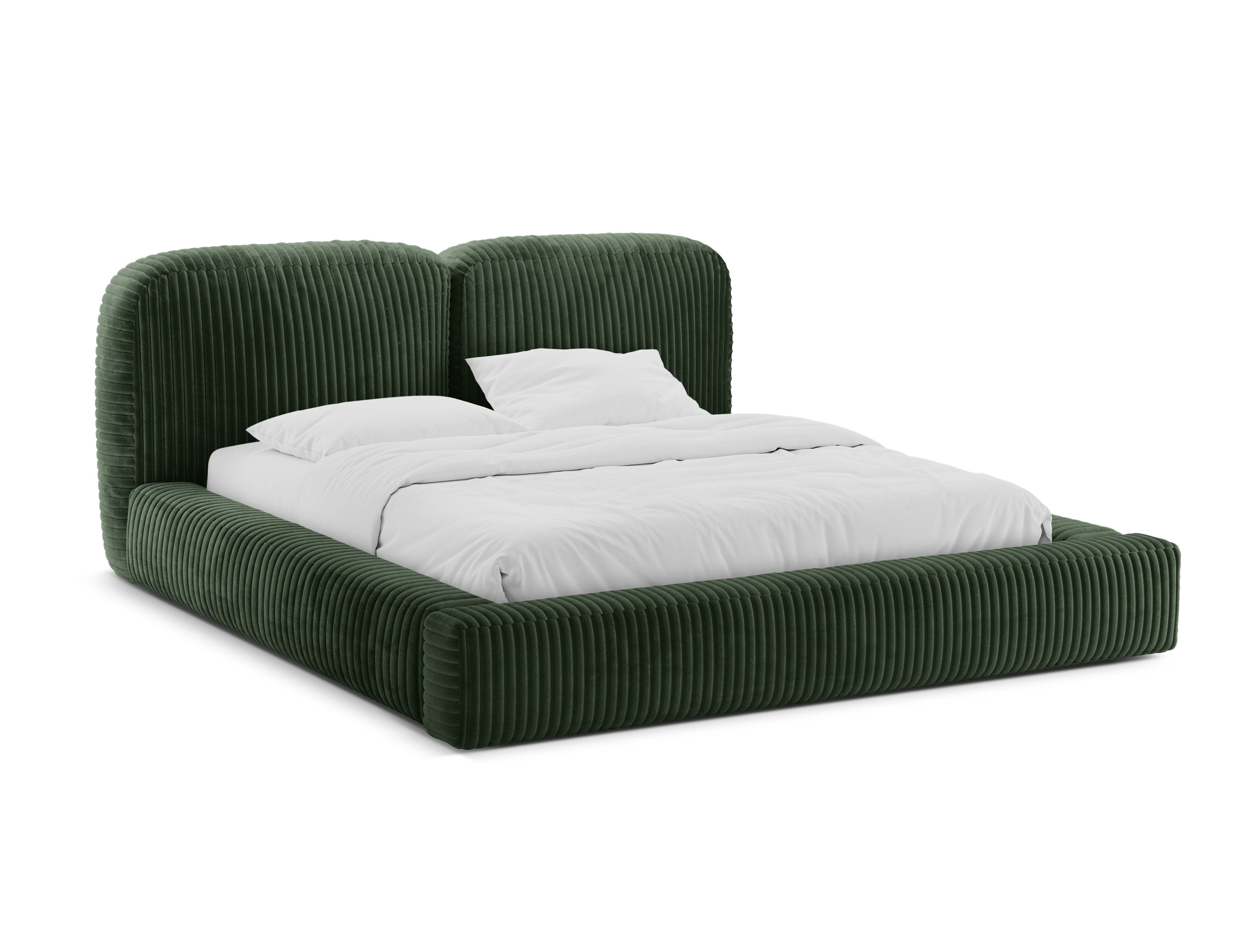MARTINA Bed Dark Green Corduroy