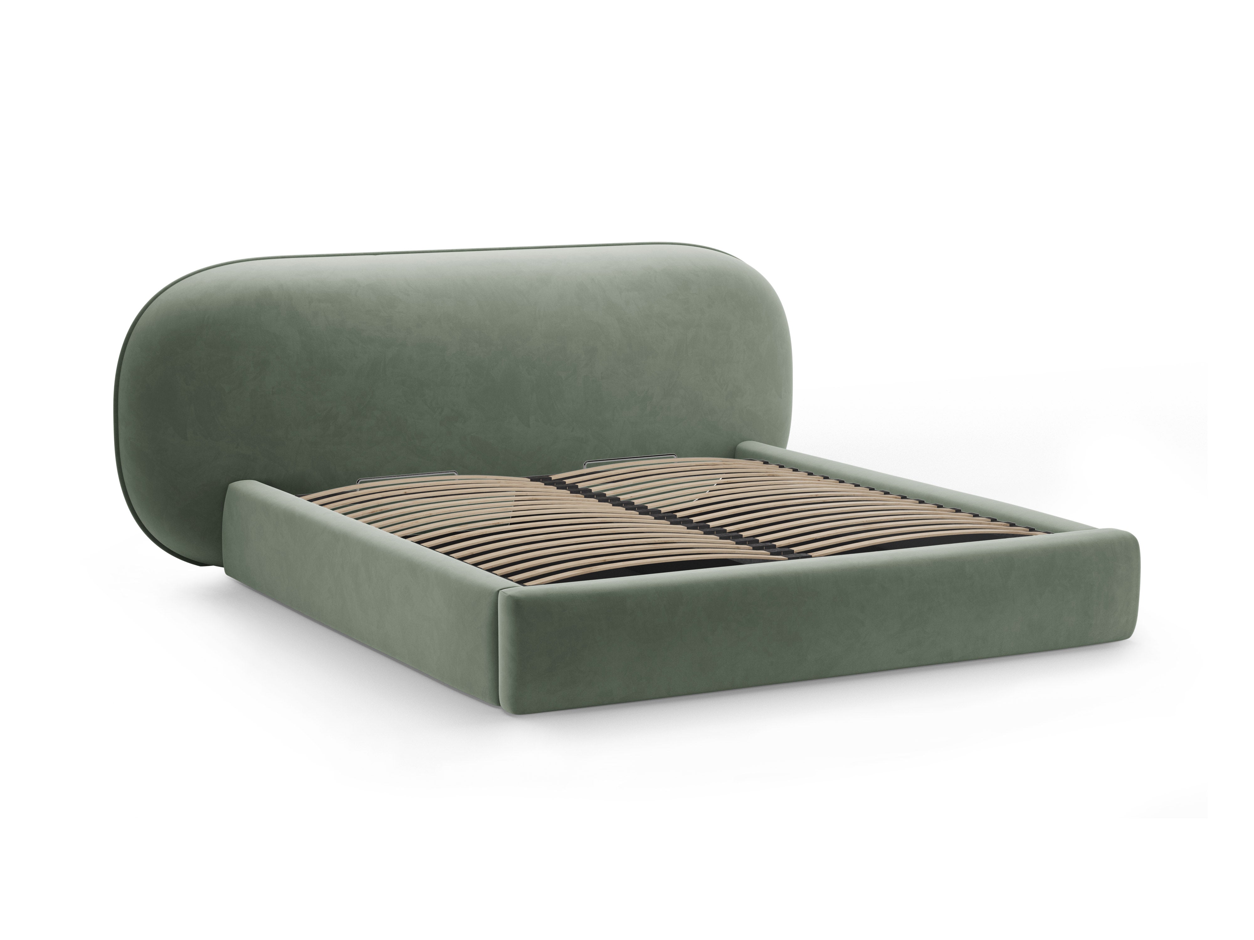 OVALO Green Velvet Bed
