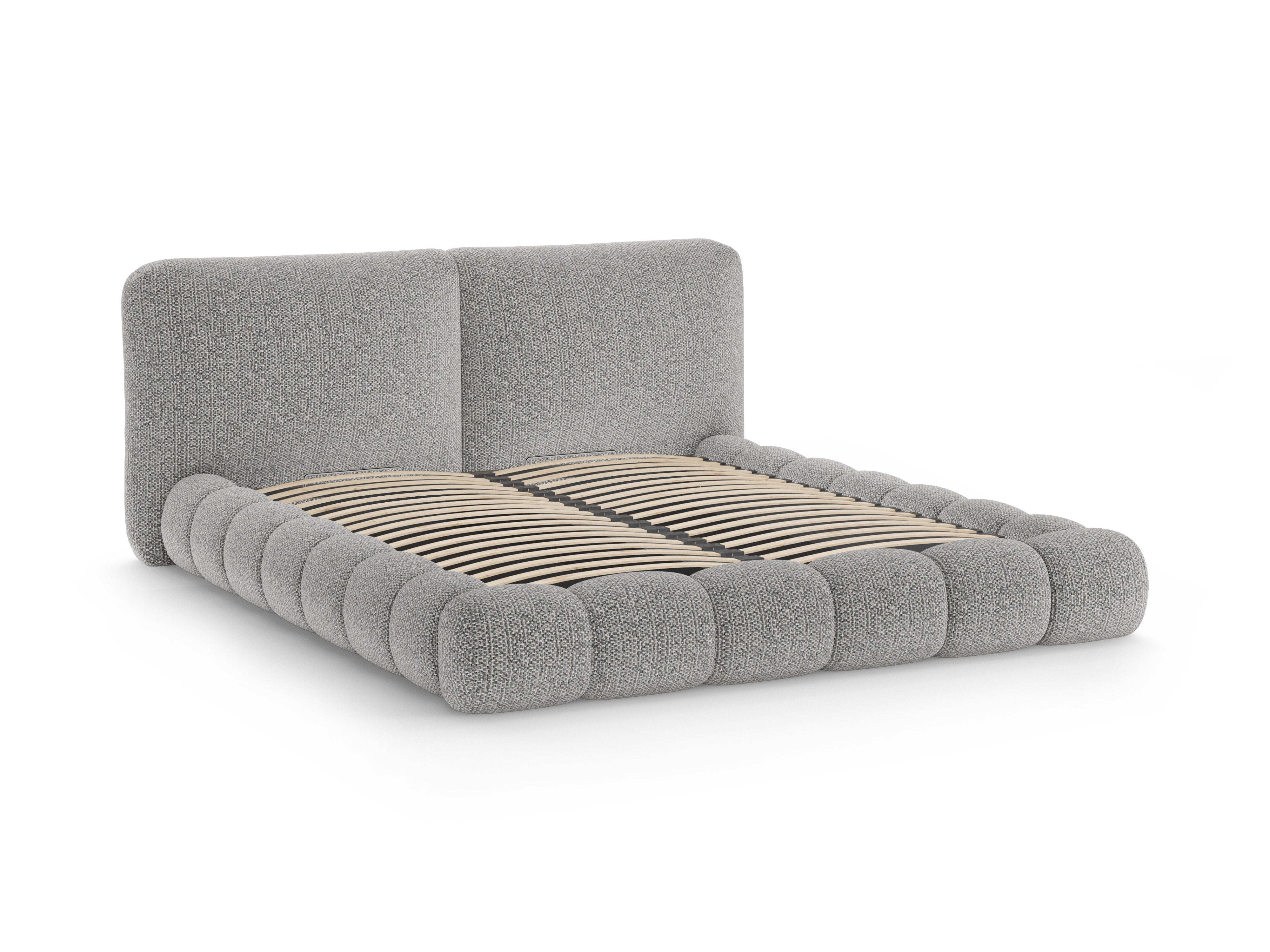 SOLANGE Bed Gray Melange