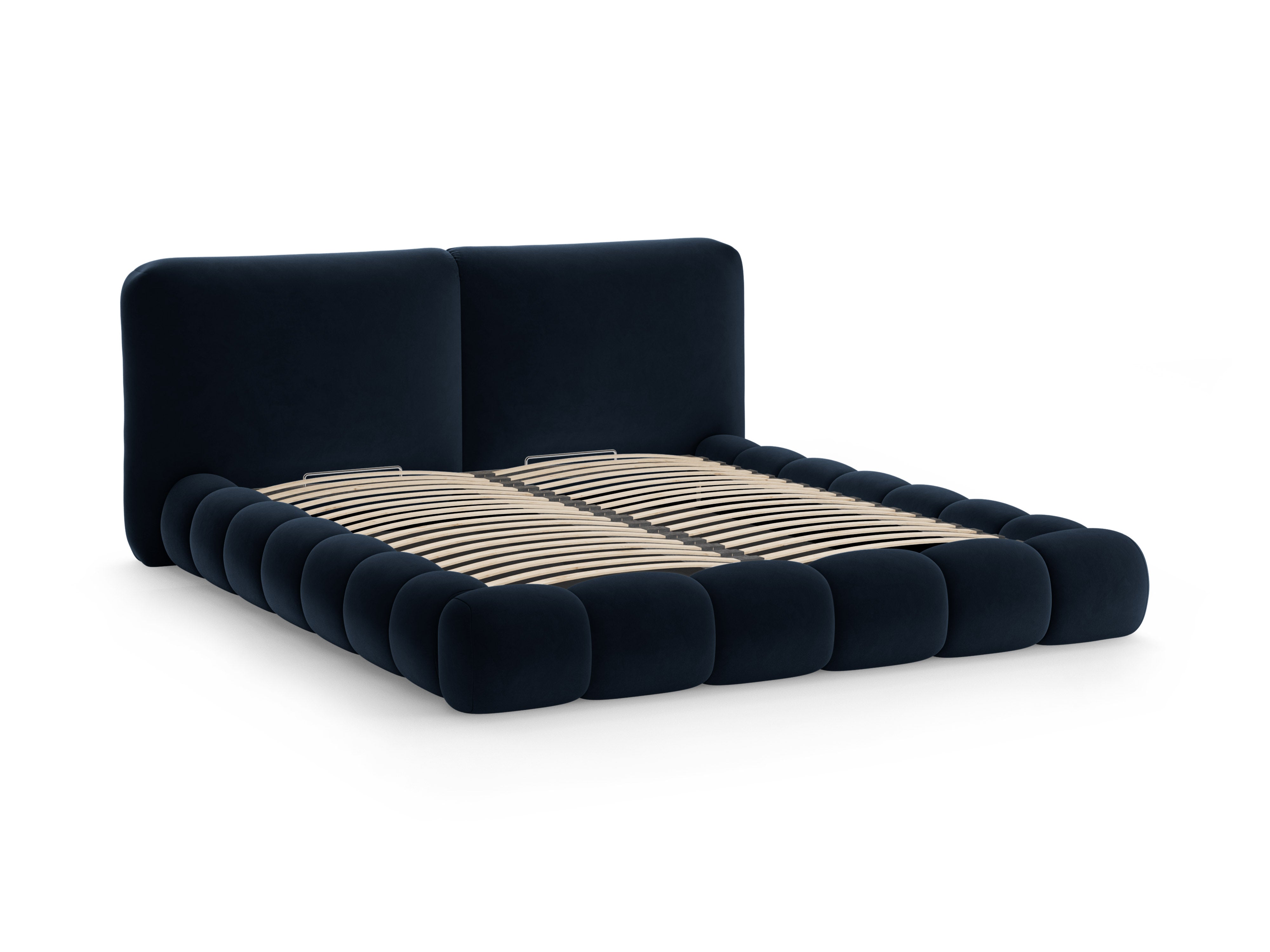 SOLANGE Velvet Bed in Royal Blue