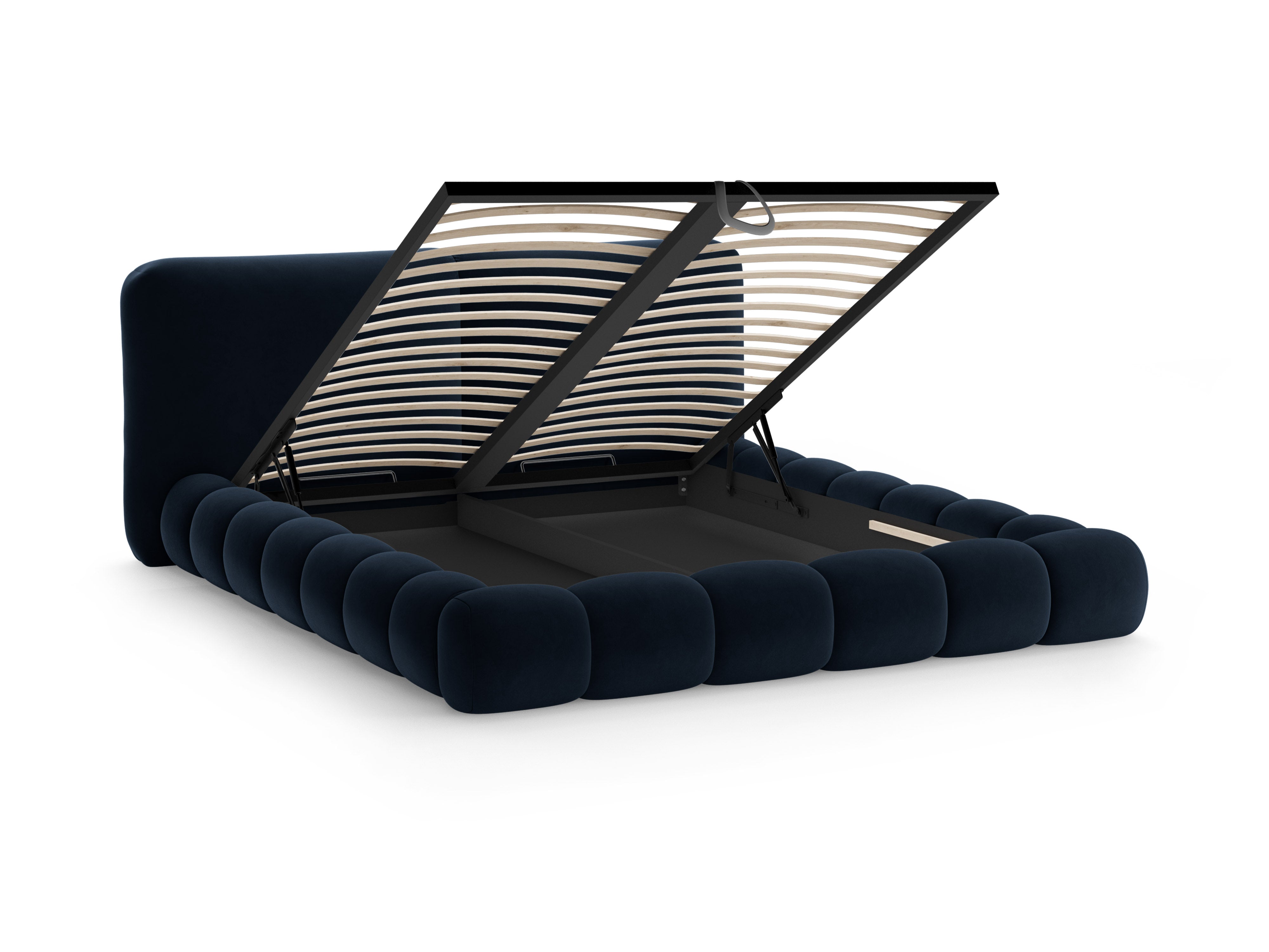 SOLANGE Velvet Bed in Royal Blue