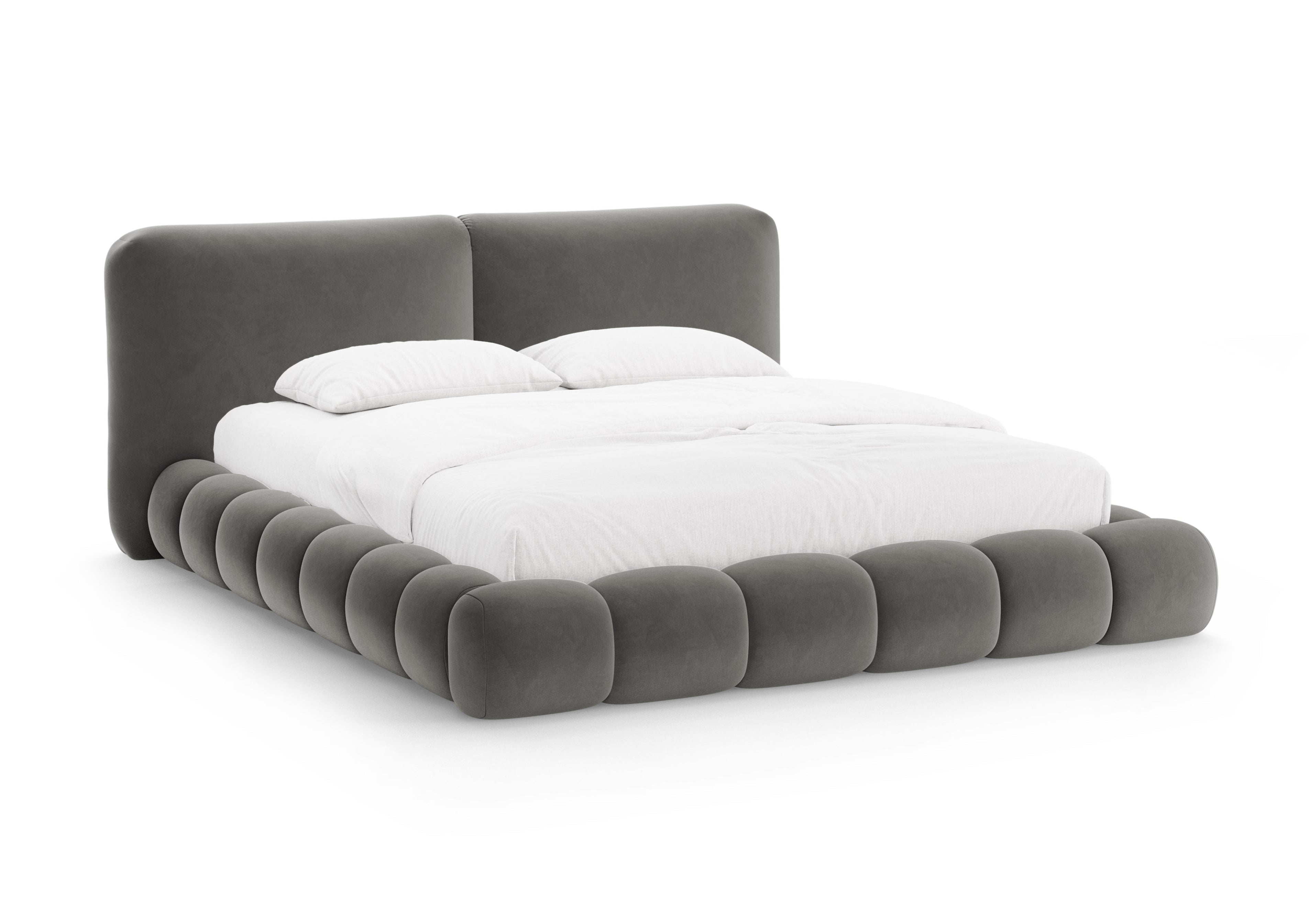 Velvet Bed SOLANGE Dark Gray