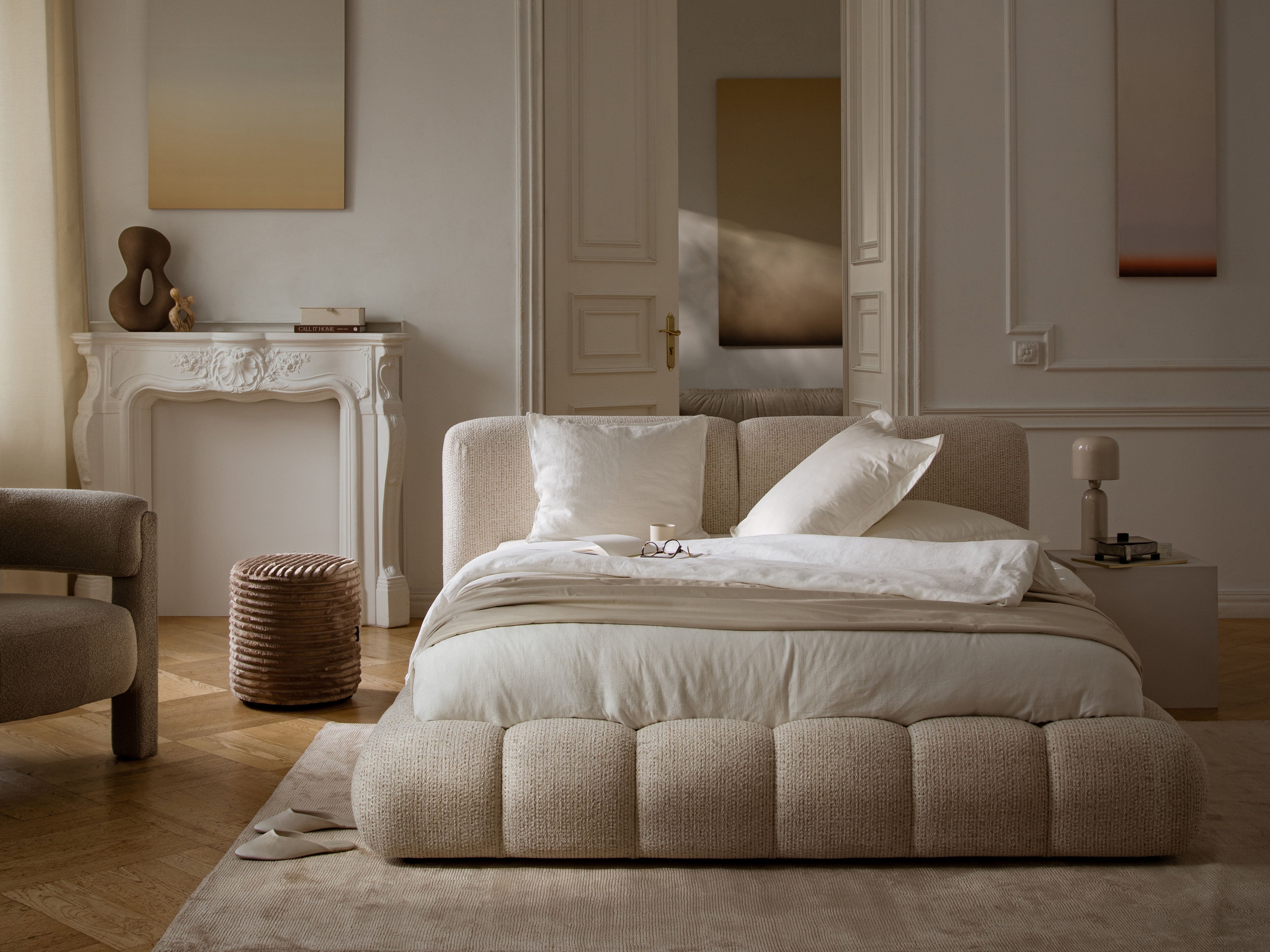 Velvet Bed SOLANGE Dark Gray