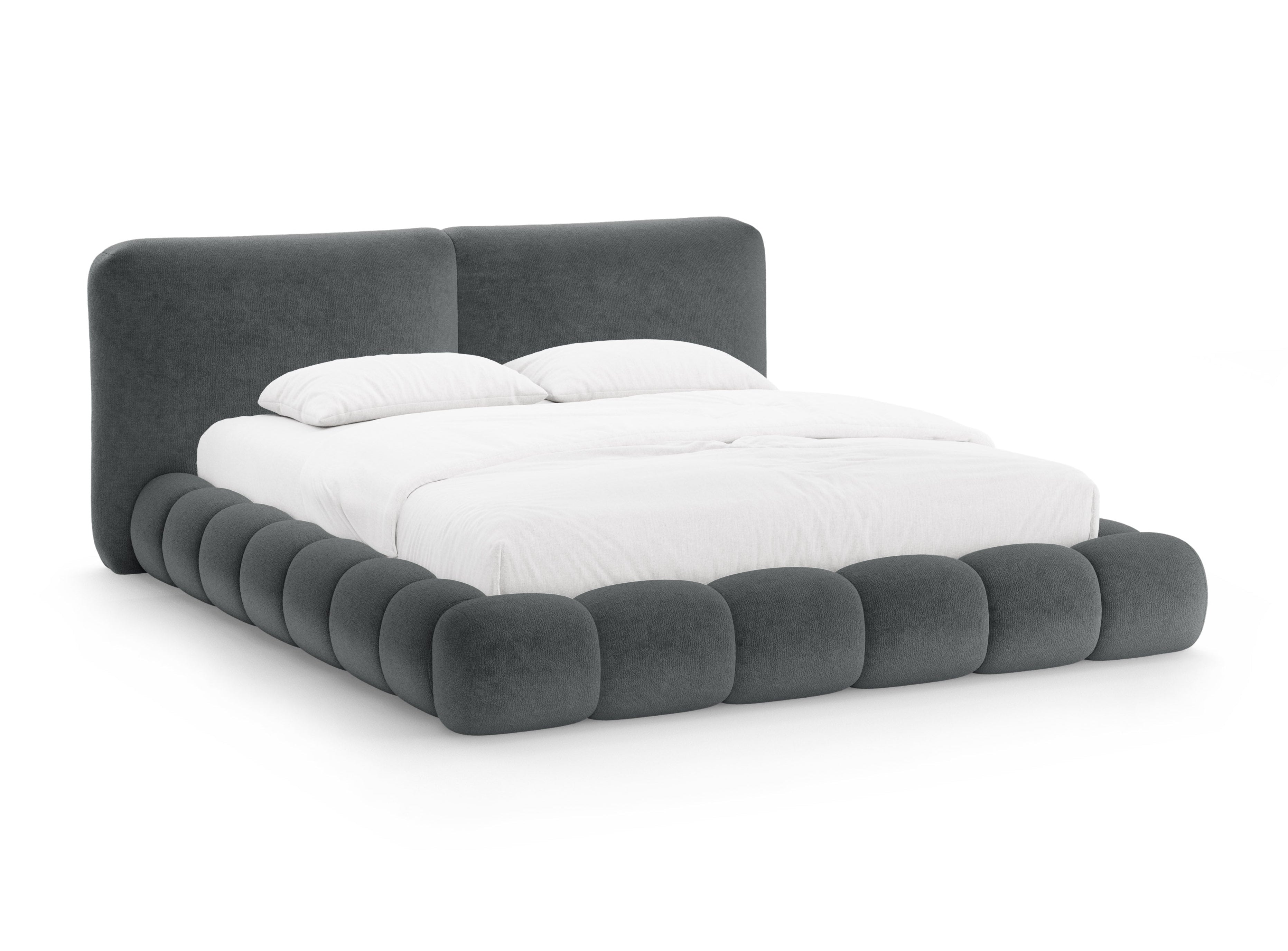 SOLANGE Bed in Dark Gray Chenille