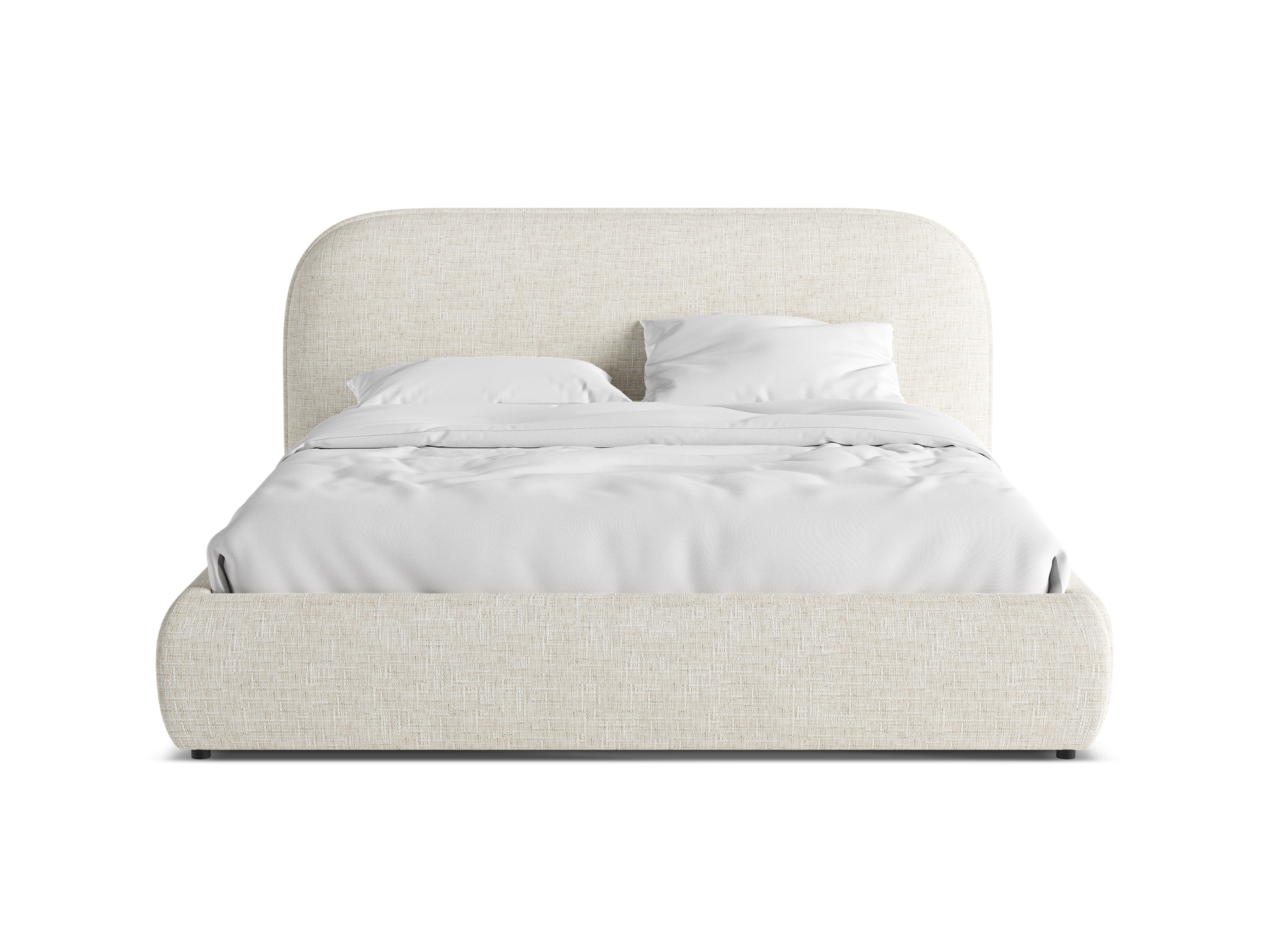 MURADA Bed Light Beige Melange Chenille