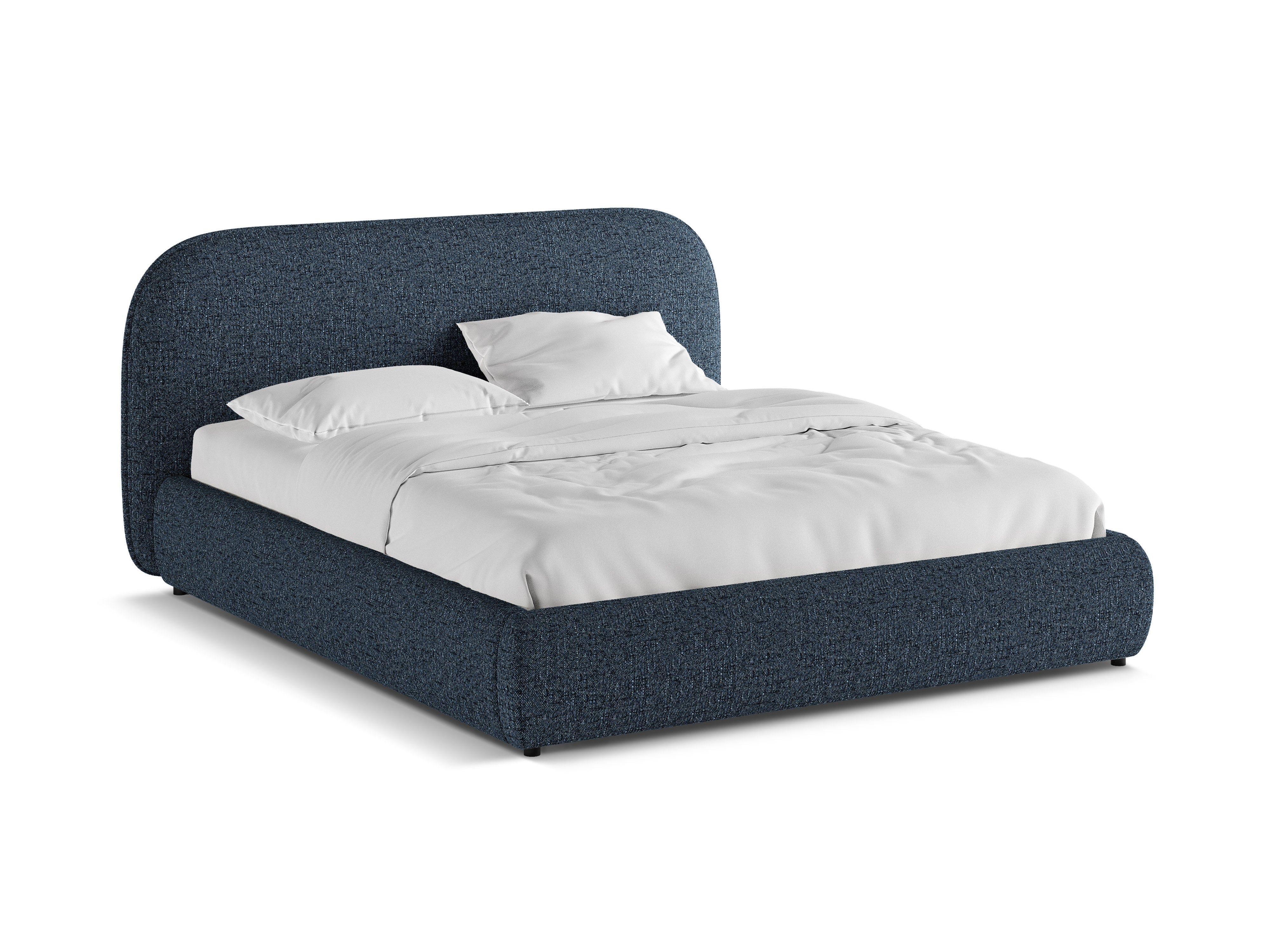 MURADA Bed Blue Mélange Chenille