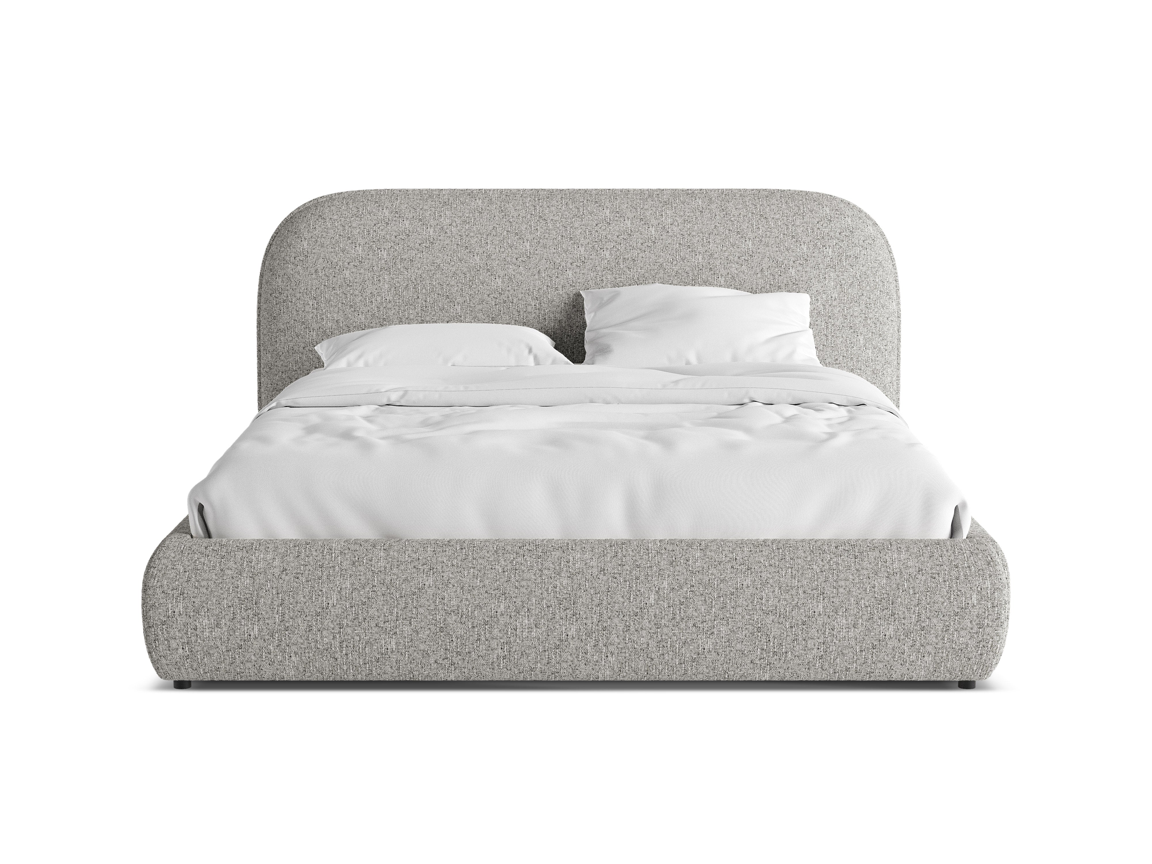 MURADA Bed Light Gray Melange Chenille