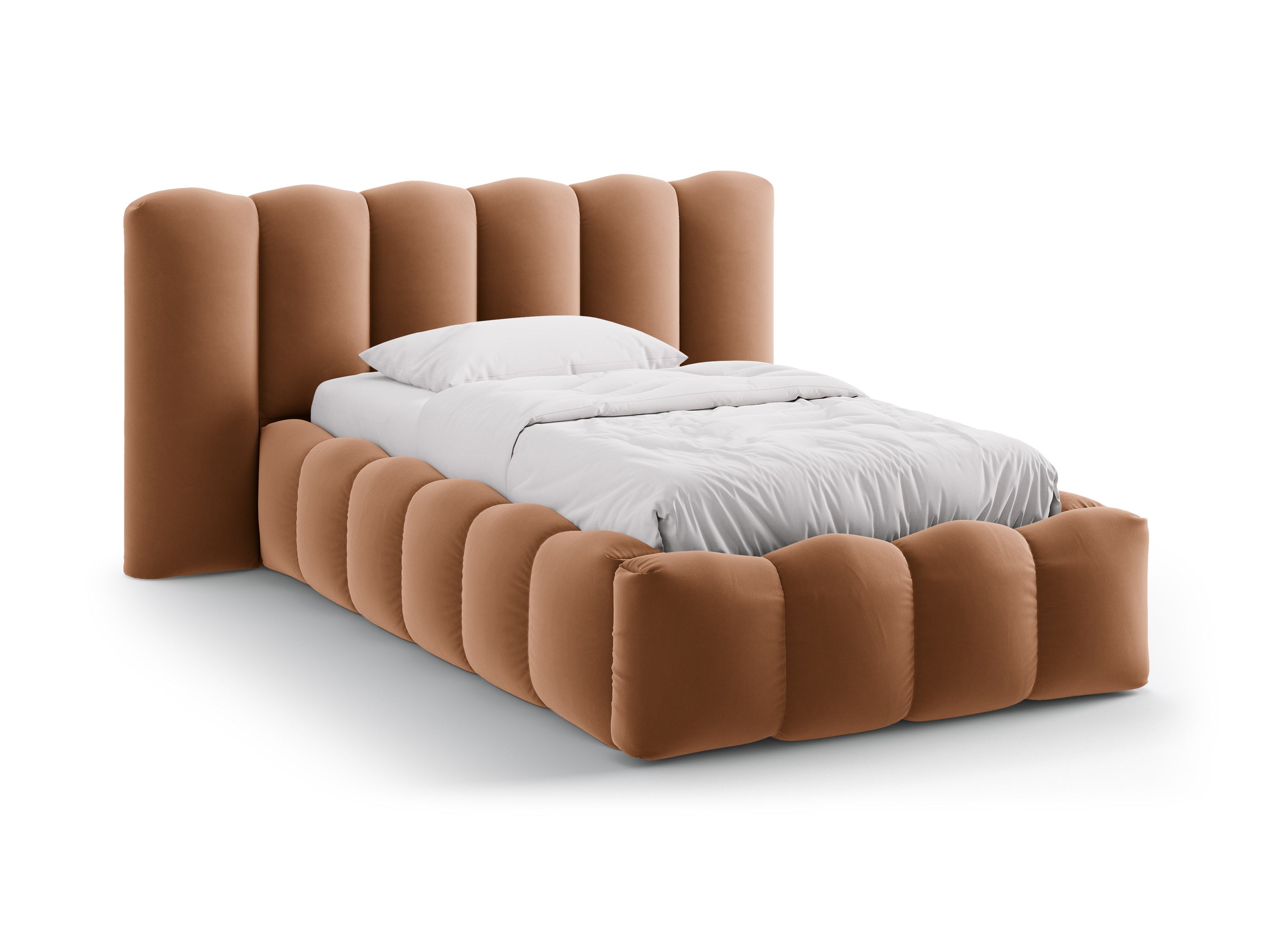 Sametová postel LUPINE medová