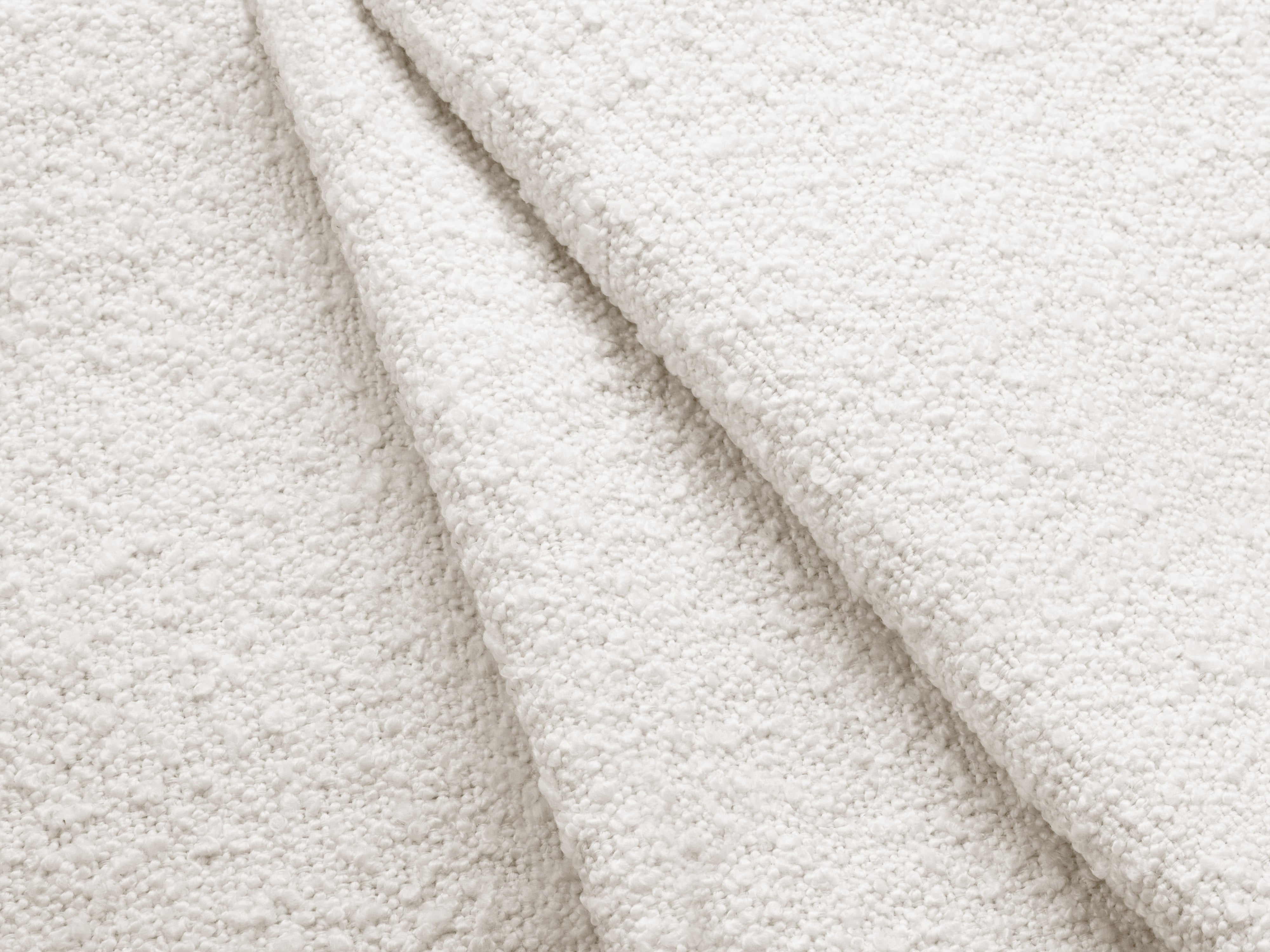 Left-facing chaise longue MILEY white boucle