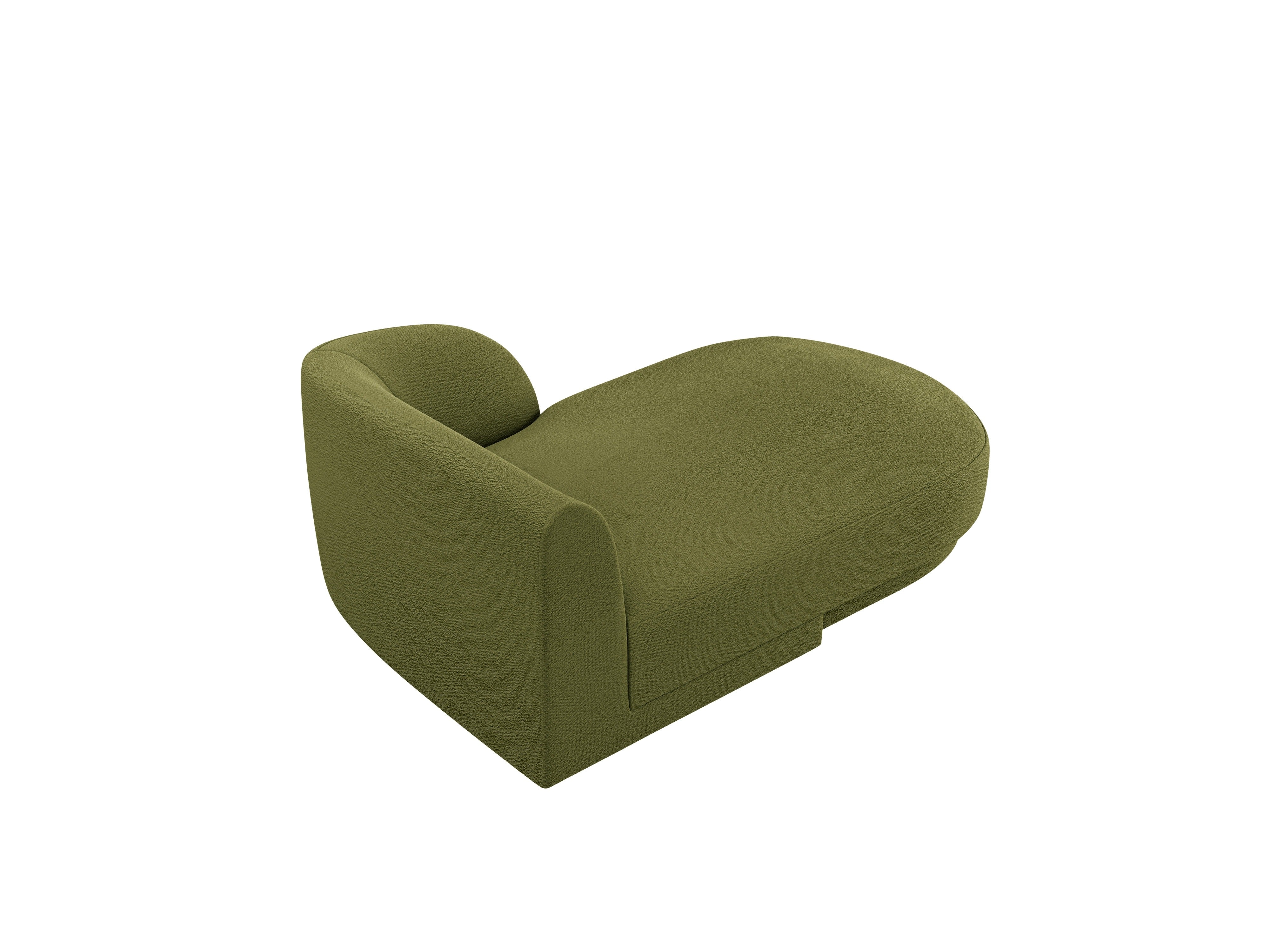 Pravostranný szezlong MILEY zelený boucle