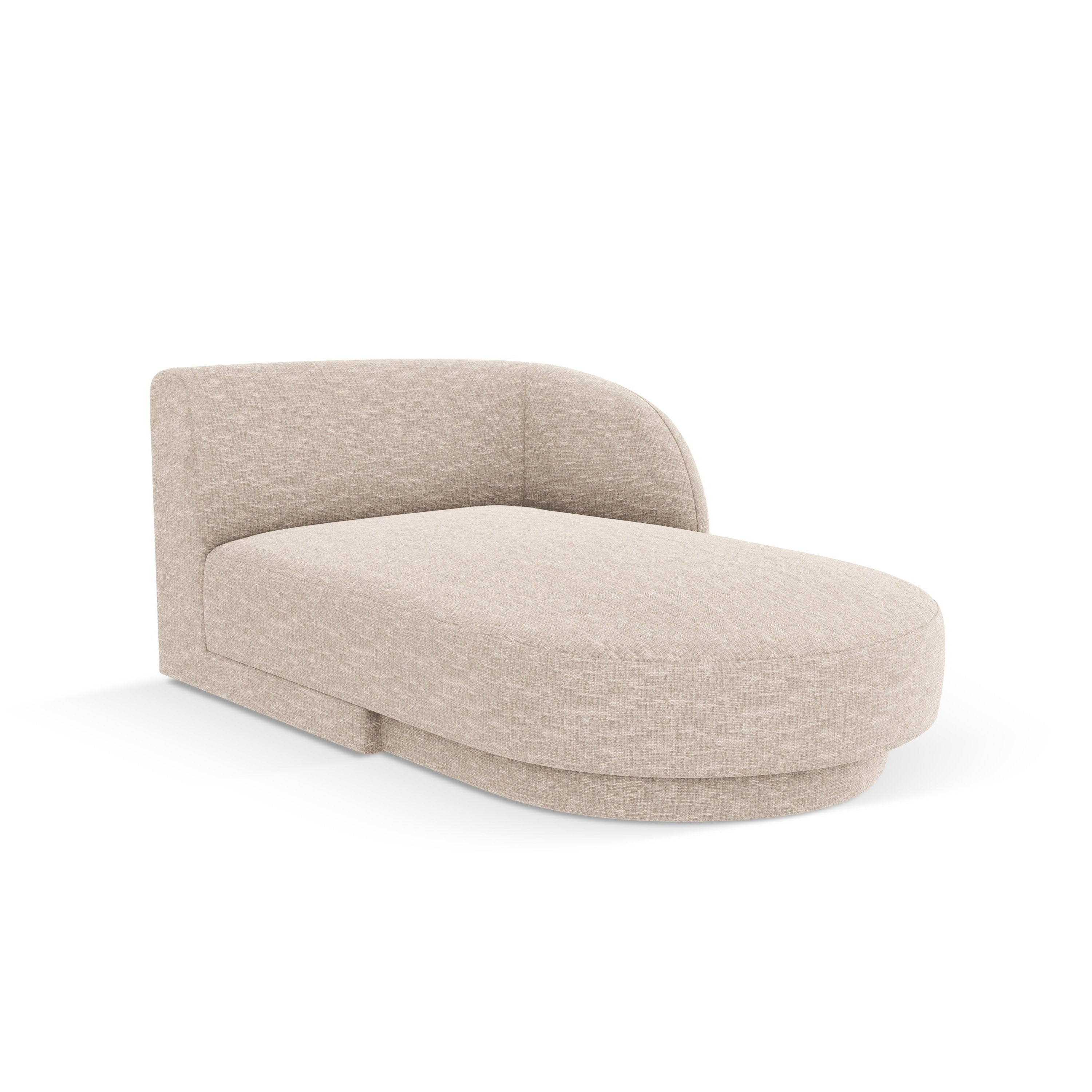 Right-facing chaise longue MILEY beige chenille