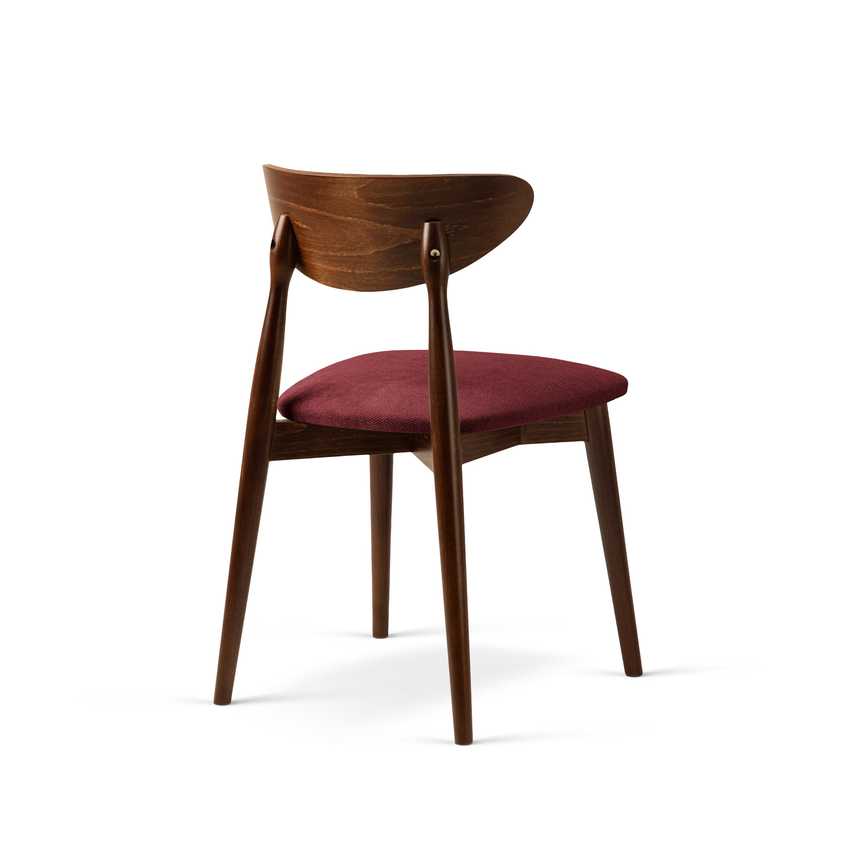 LEON Chair in Burgundy Chenille