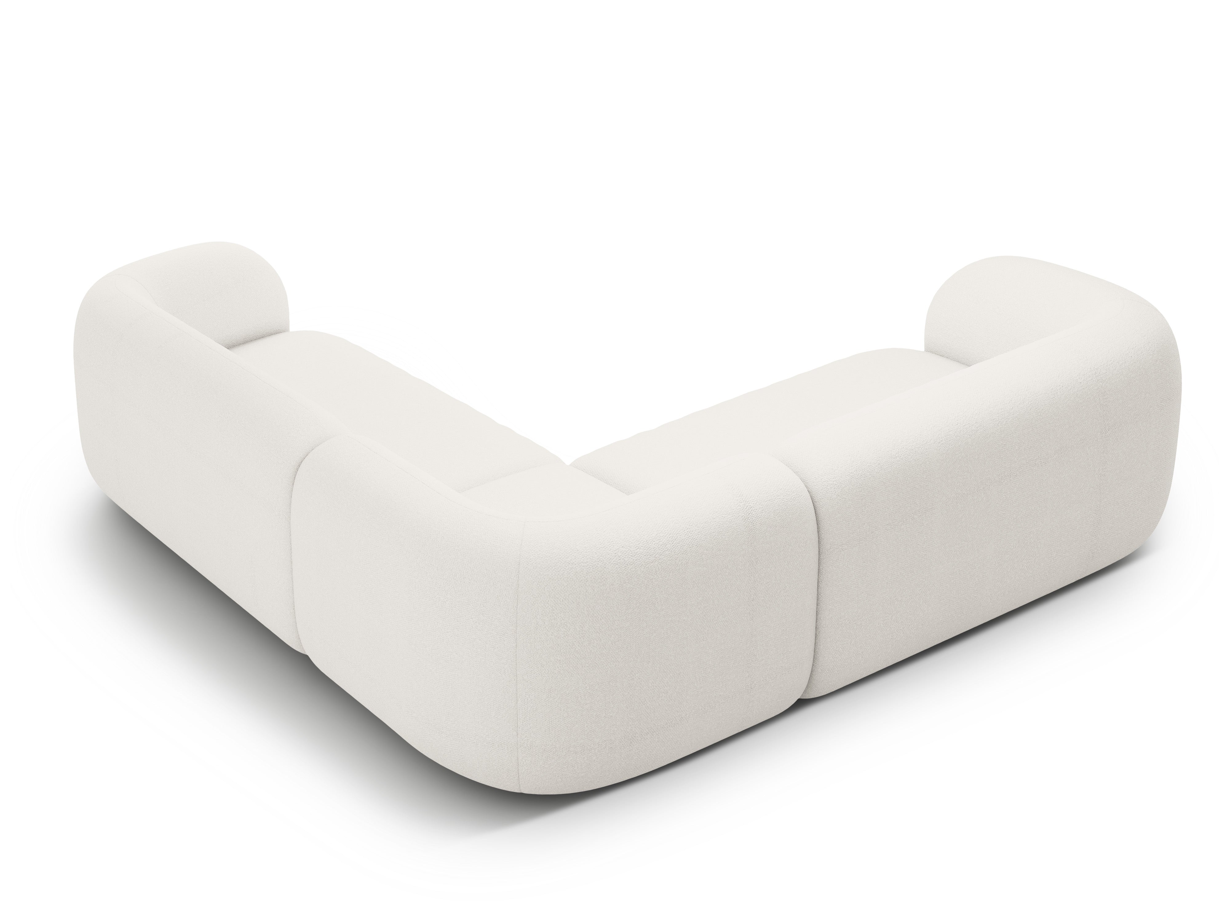 Symmetrical Corner Sofa KATE White Boucle