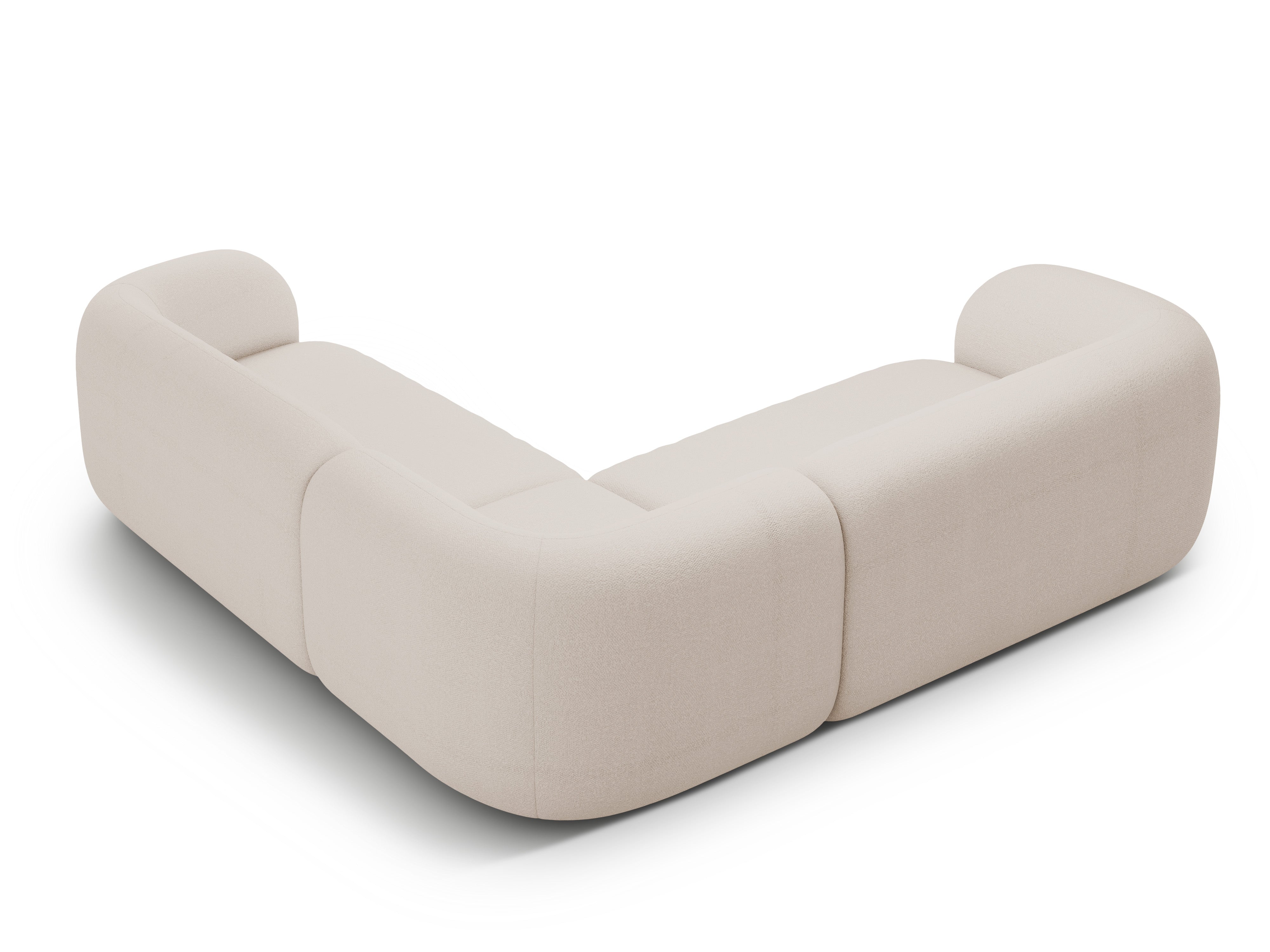 Symetrický rohový gauč KATE béžový boucle