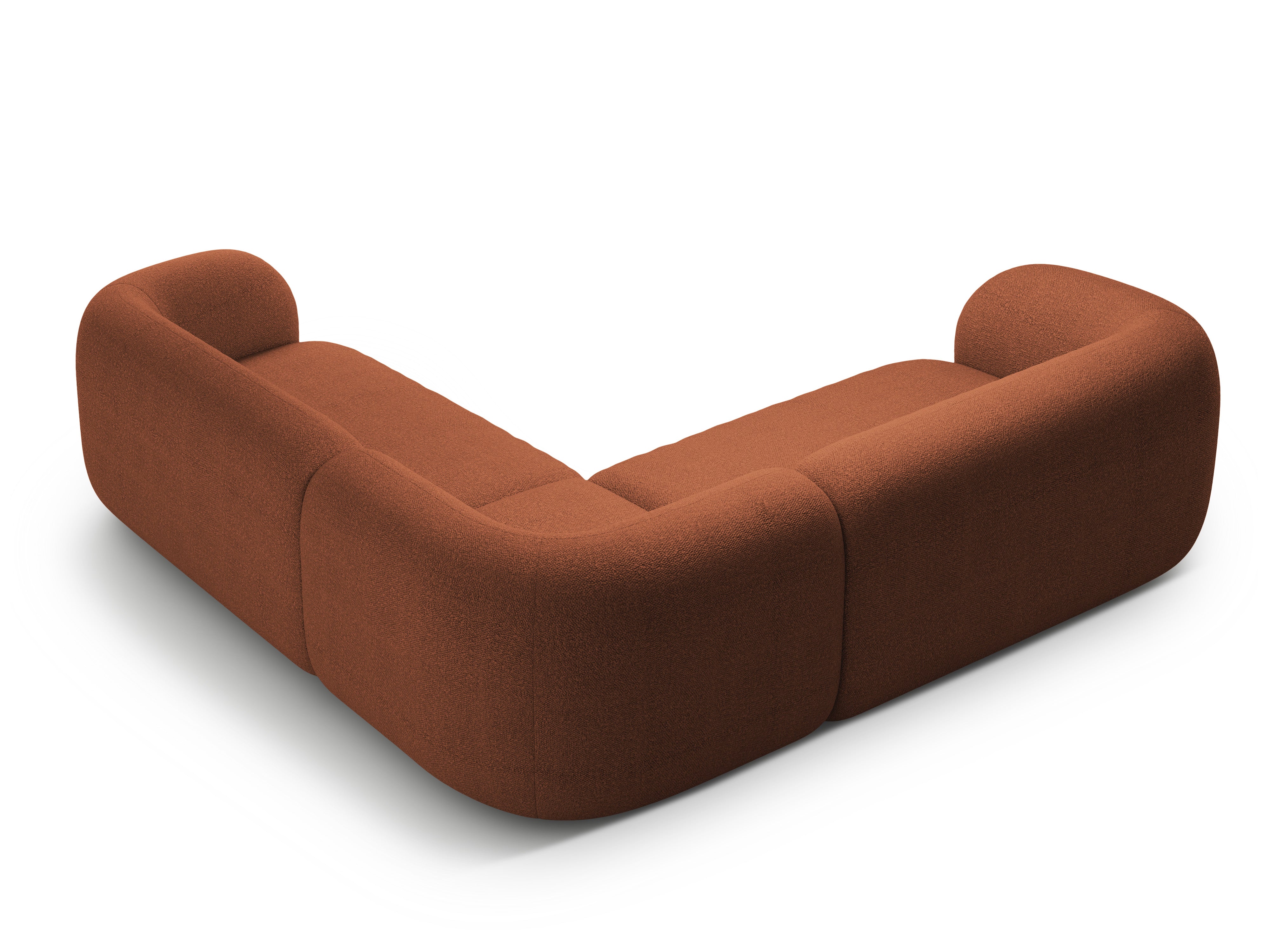 Symmetrical Corner Sofa KATE Terracotta Boucle