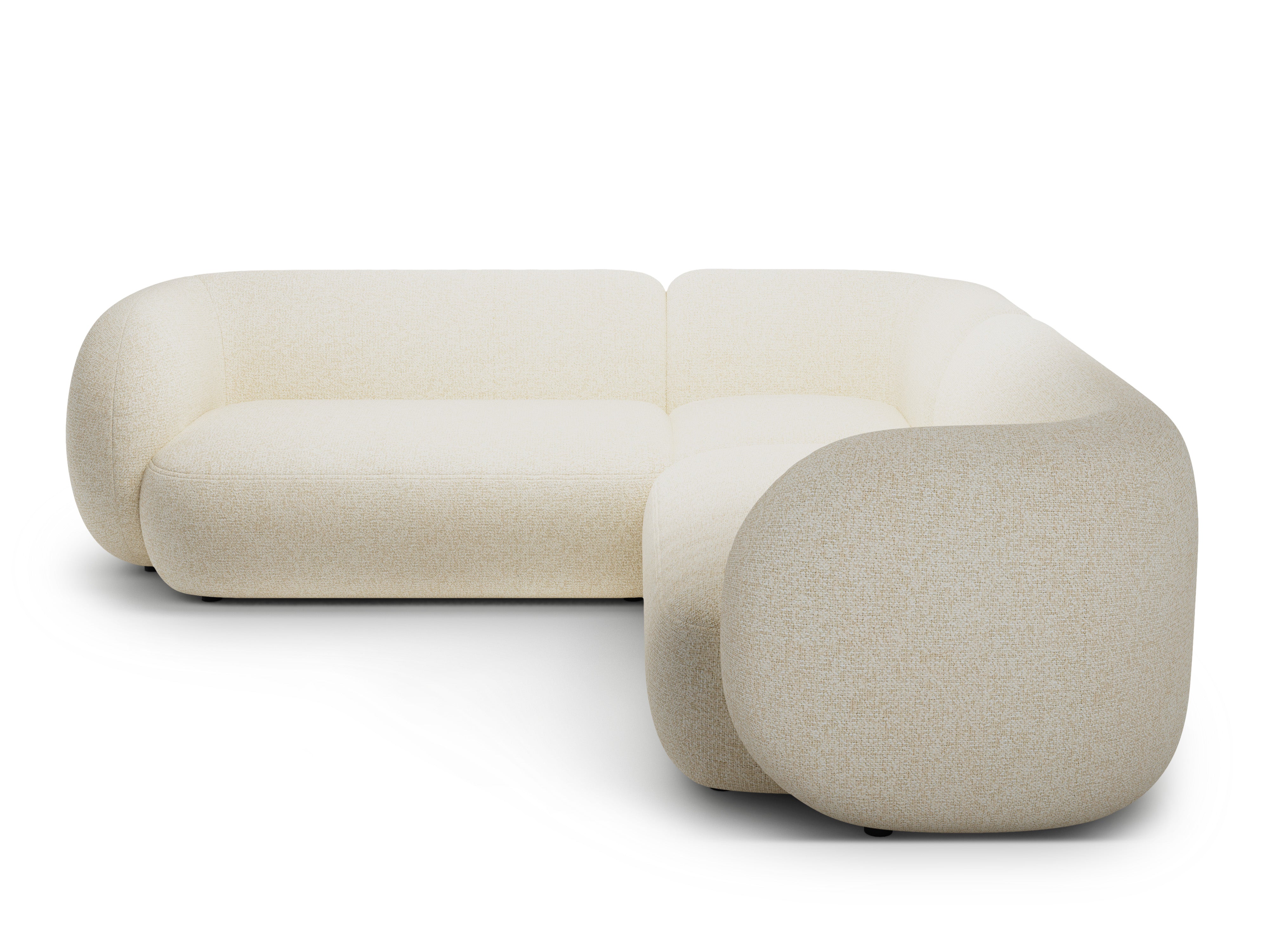 Symetrický rohový gauč KATE jasně béžový melír