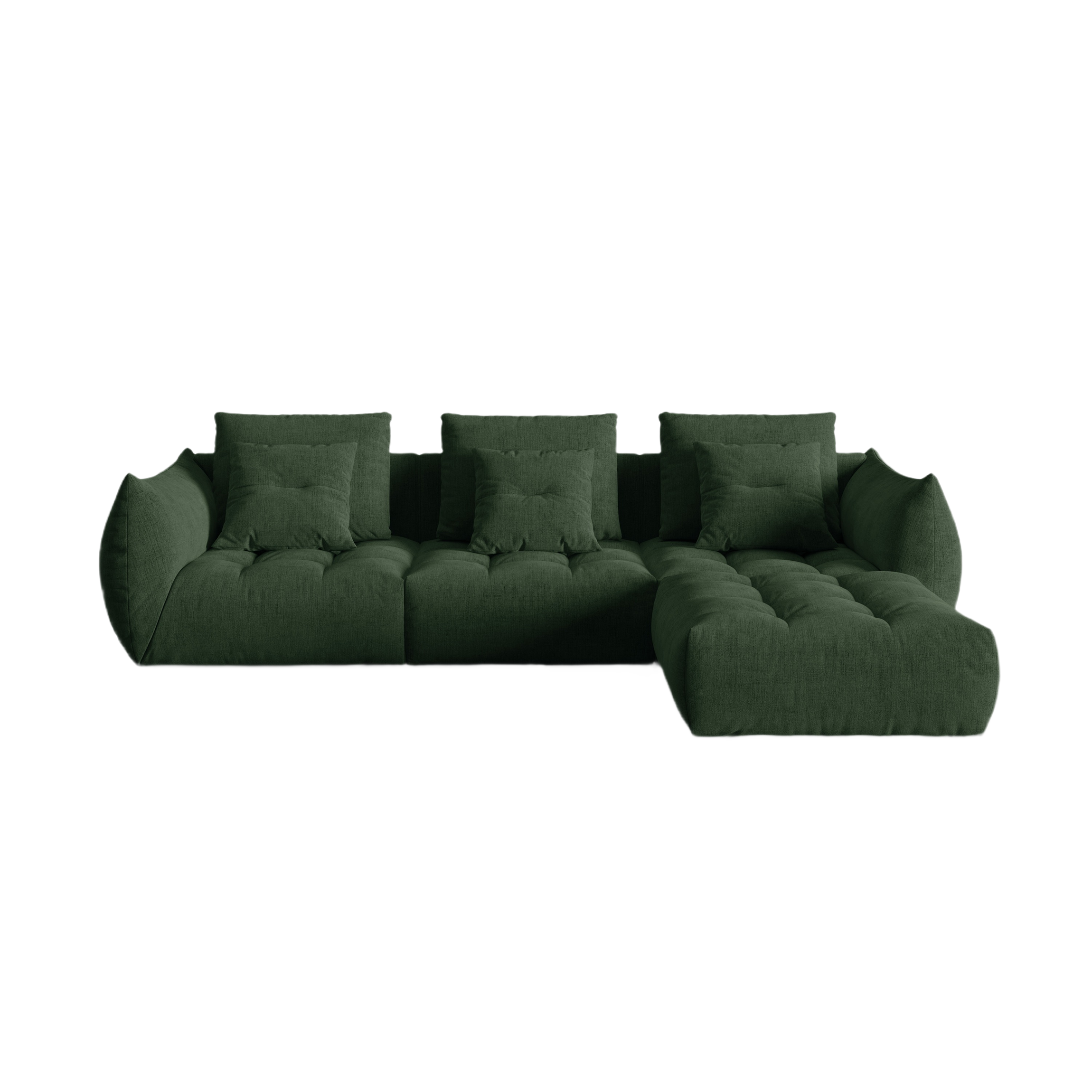 Modular Corner Sofa BLOOM Green Chenille