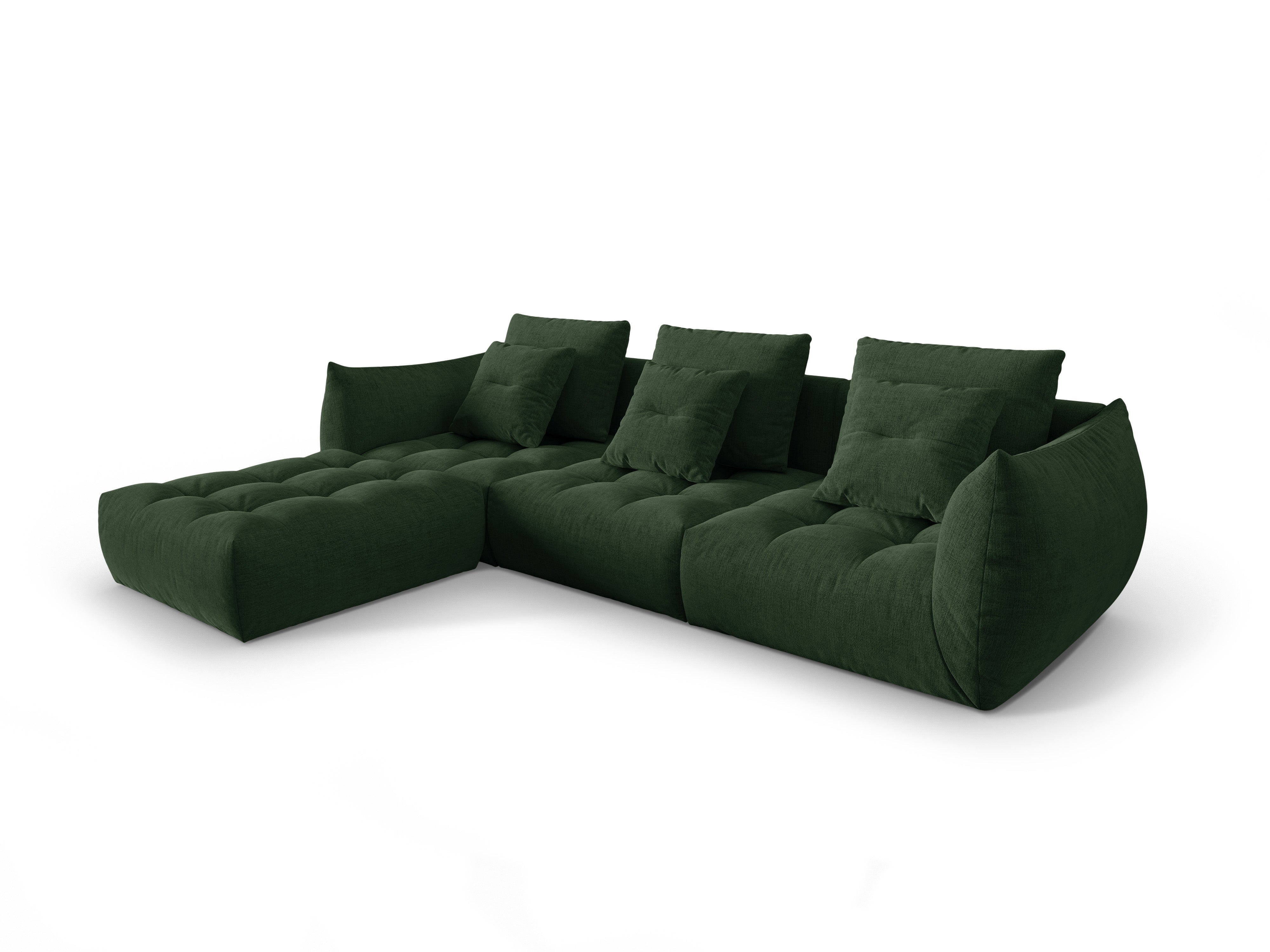 Modular Corner Sofa BLOOM Green Chenille