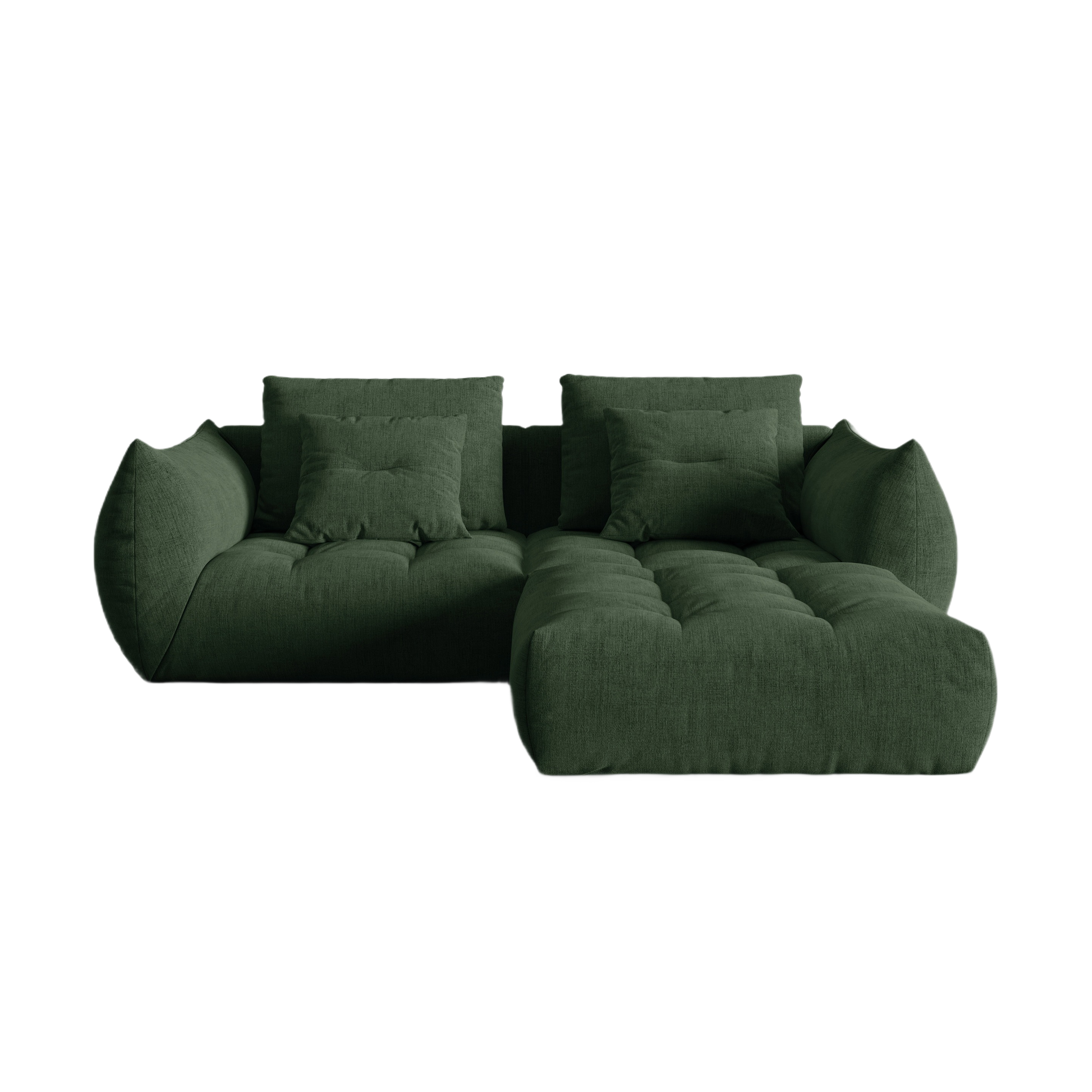 Modular Corner Sofa 3-Seater BLOOM Green Chenille