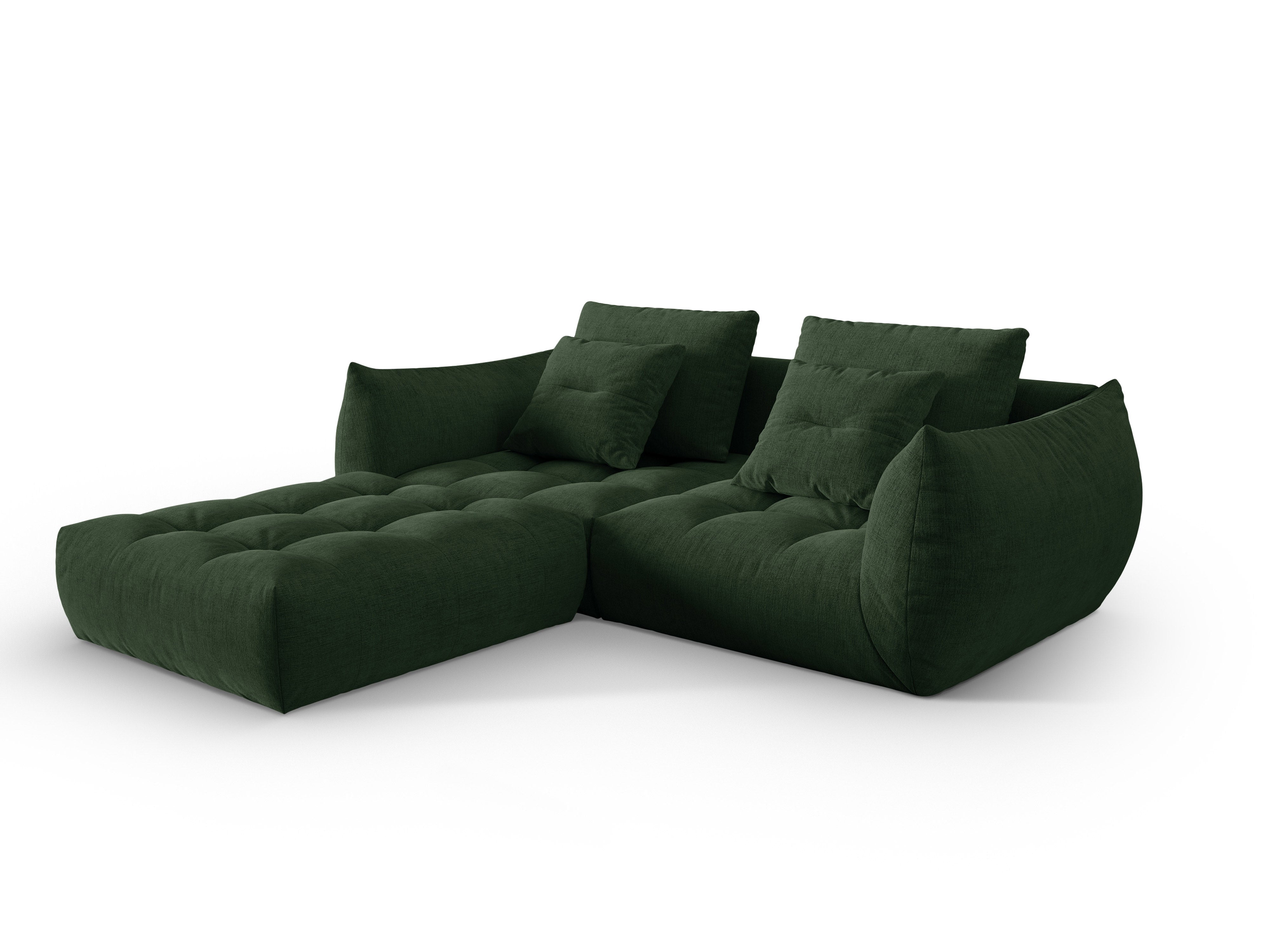 Modular Corner Sofa 3-Seater BLOOM Green Chenille