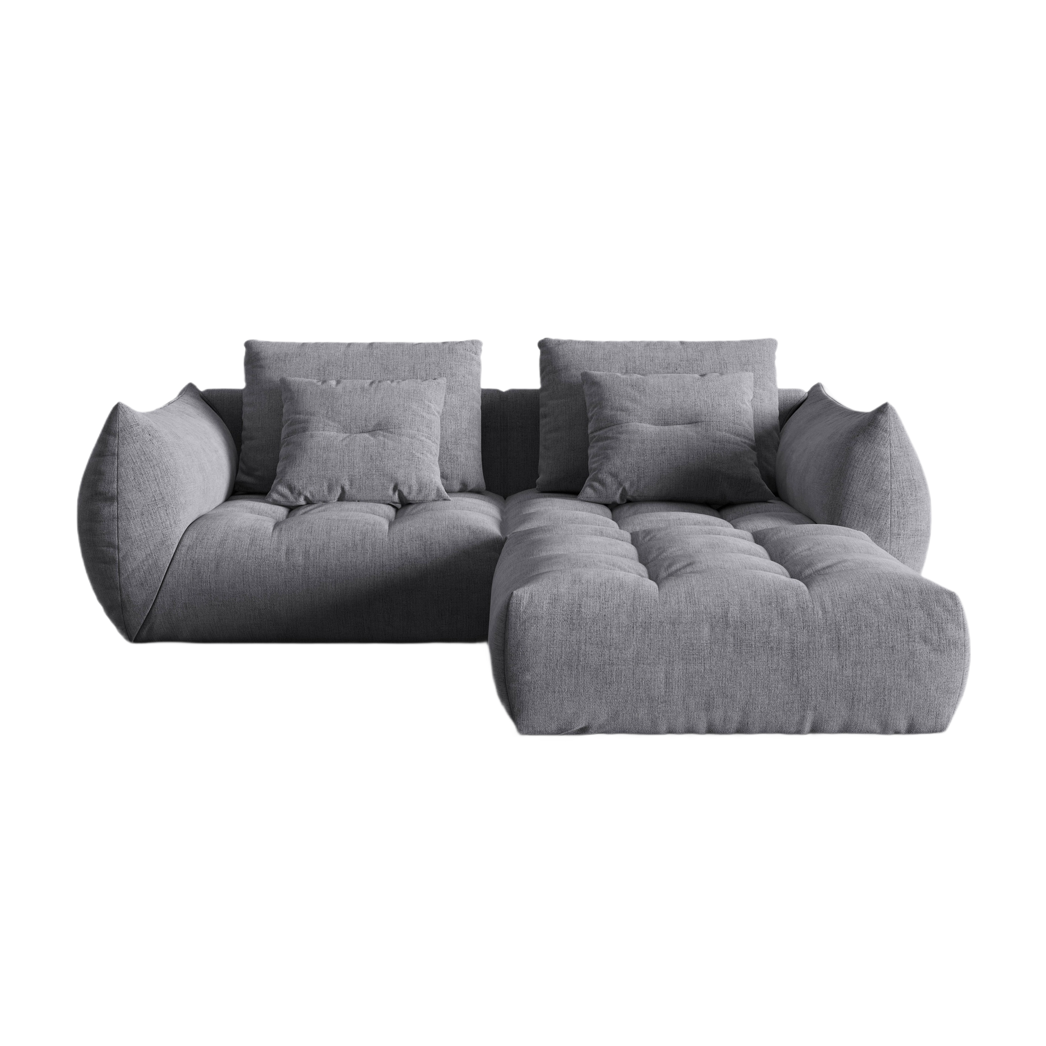 Modulární rohová sedačka pro 3 osoby BLOOM šedý szenil