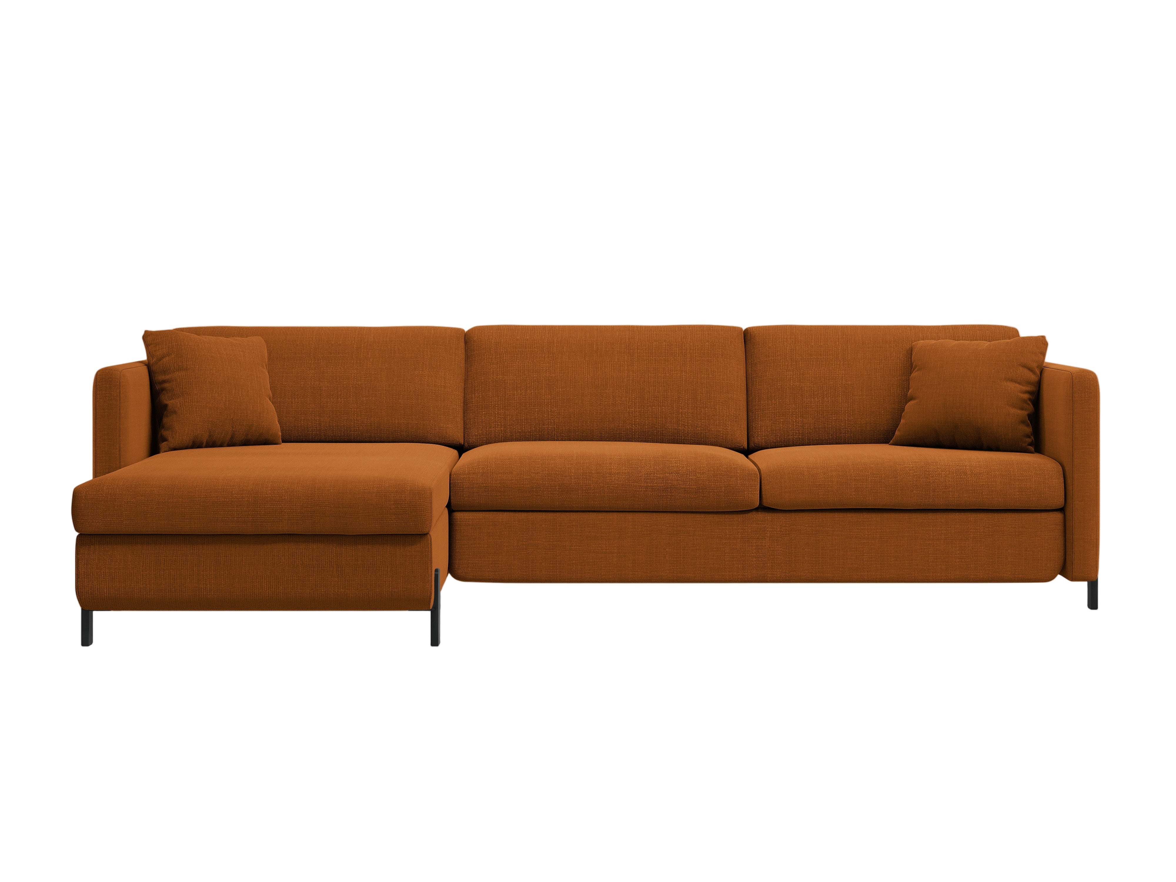 Left-sided corner sofa bed GLORIA brick chenille
